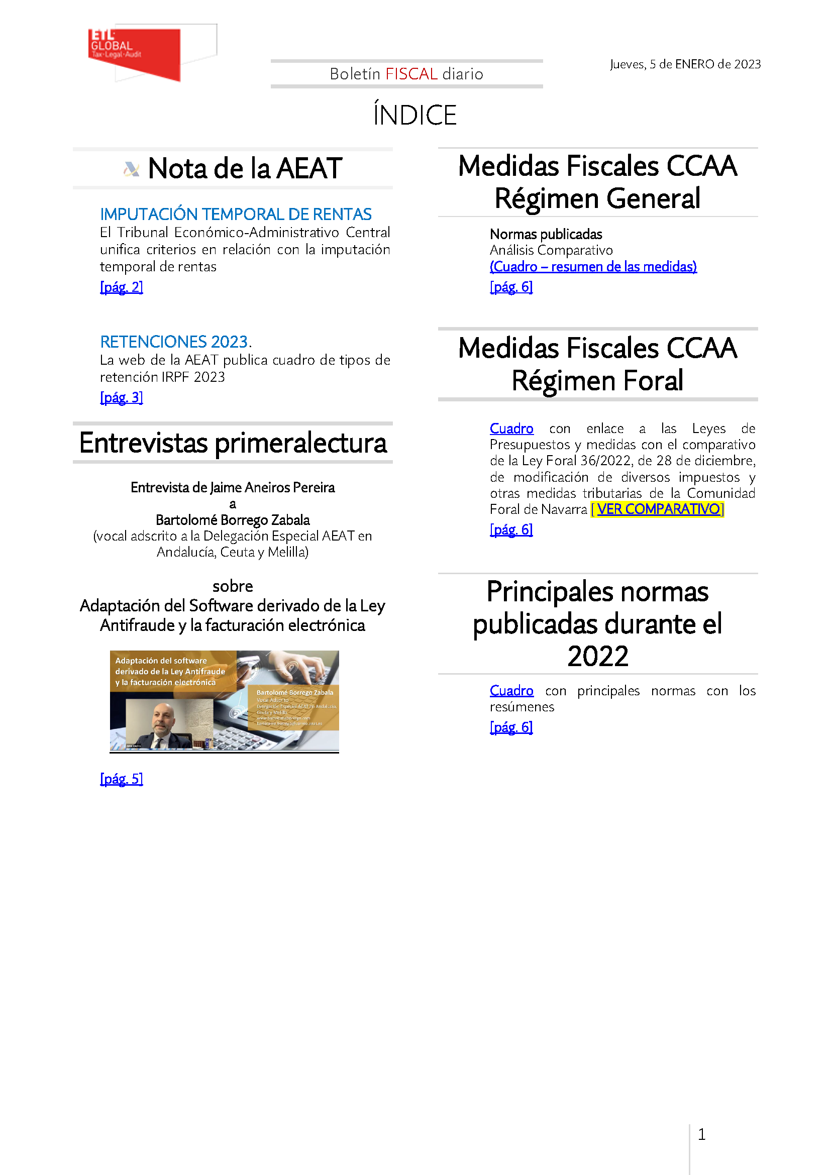 Boletín fiscal 05 01 2023