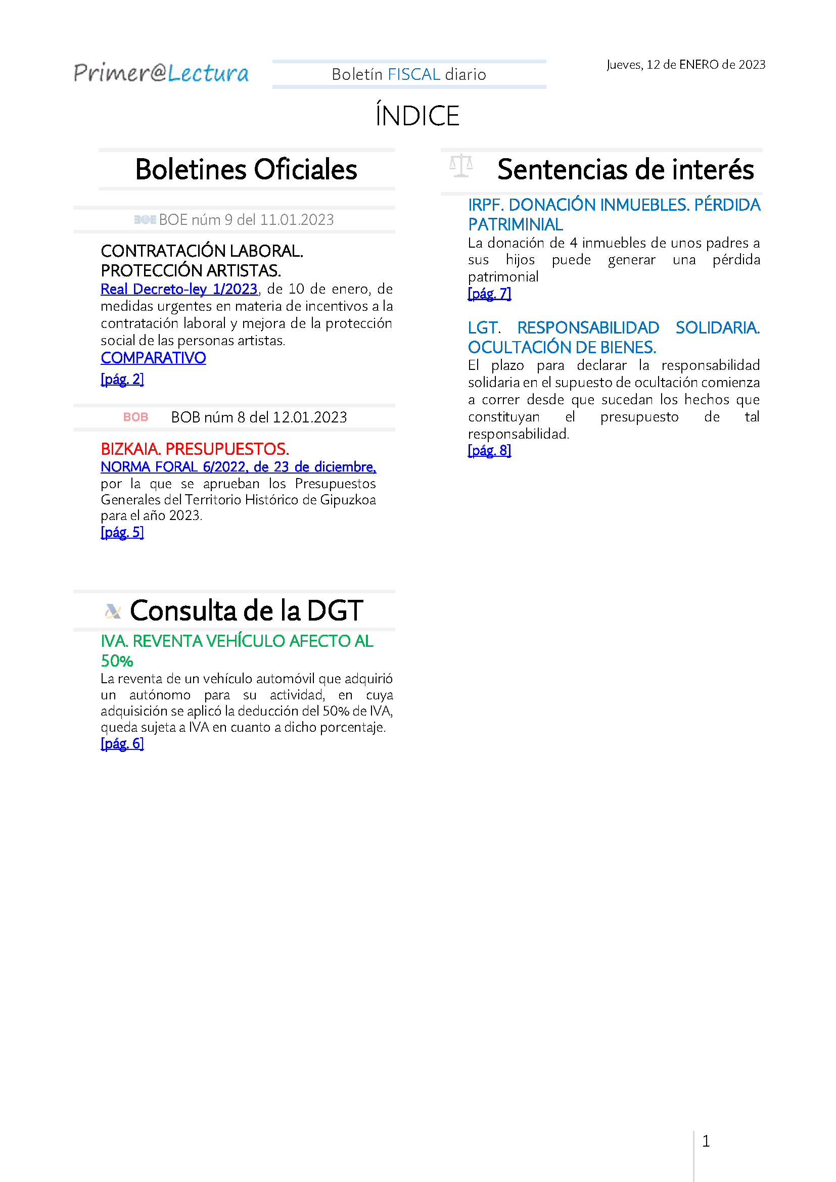 Boletín fiscal 12 01 2023
