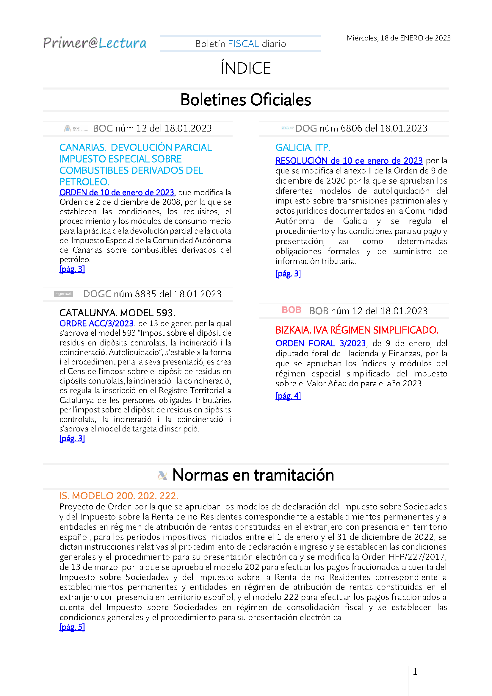 Boletín fiscal 18 01 2023