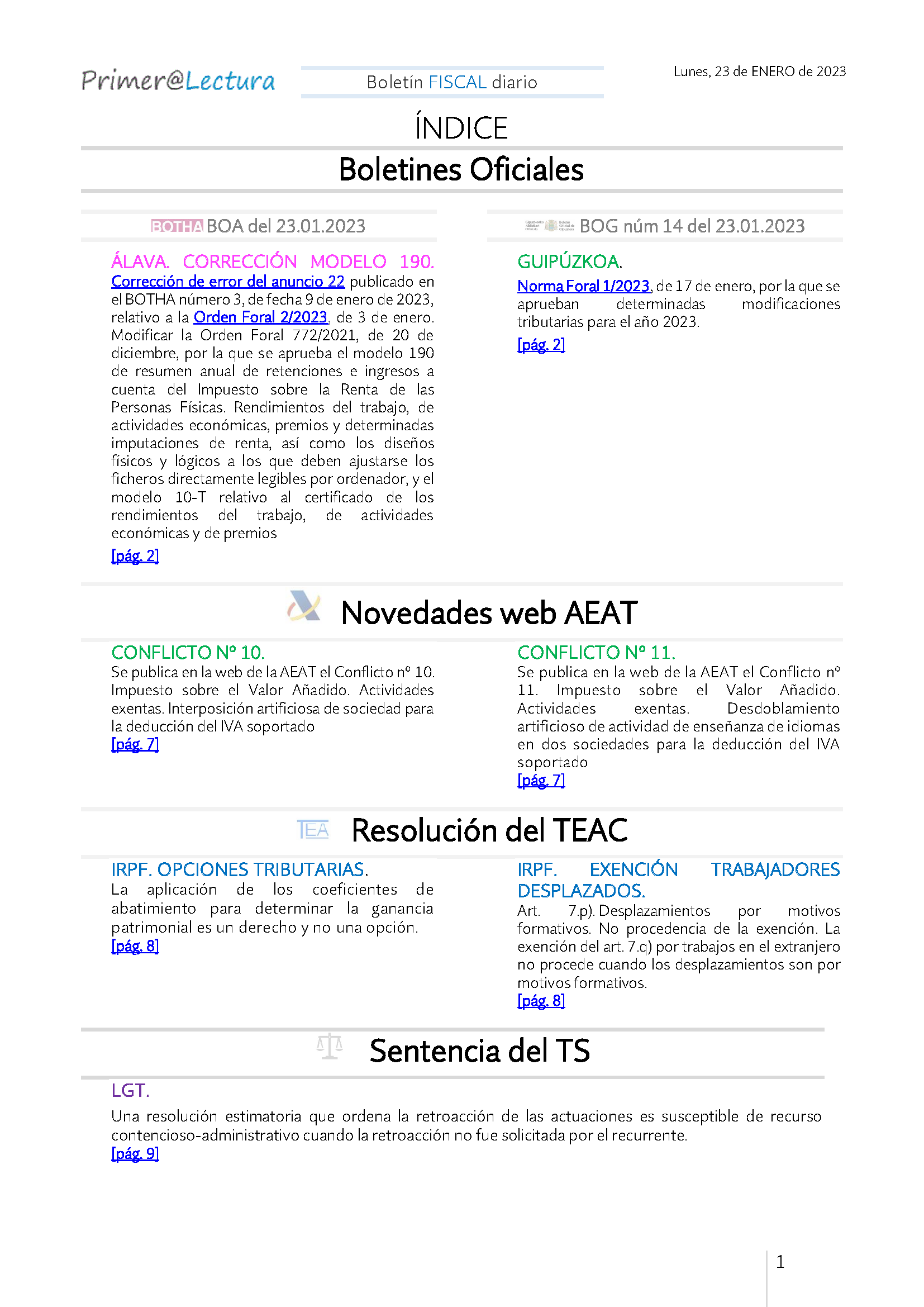 Boletín fiscal 23 01 2023