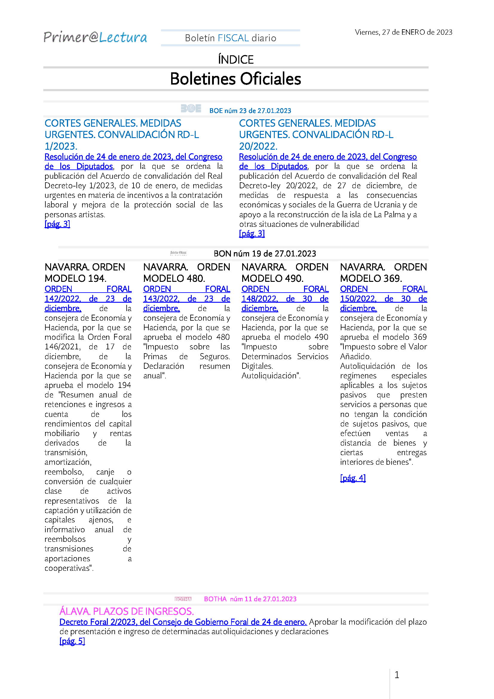 Boletín fiscal 27 01 2023
