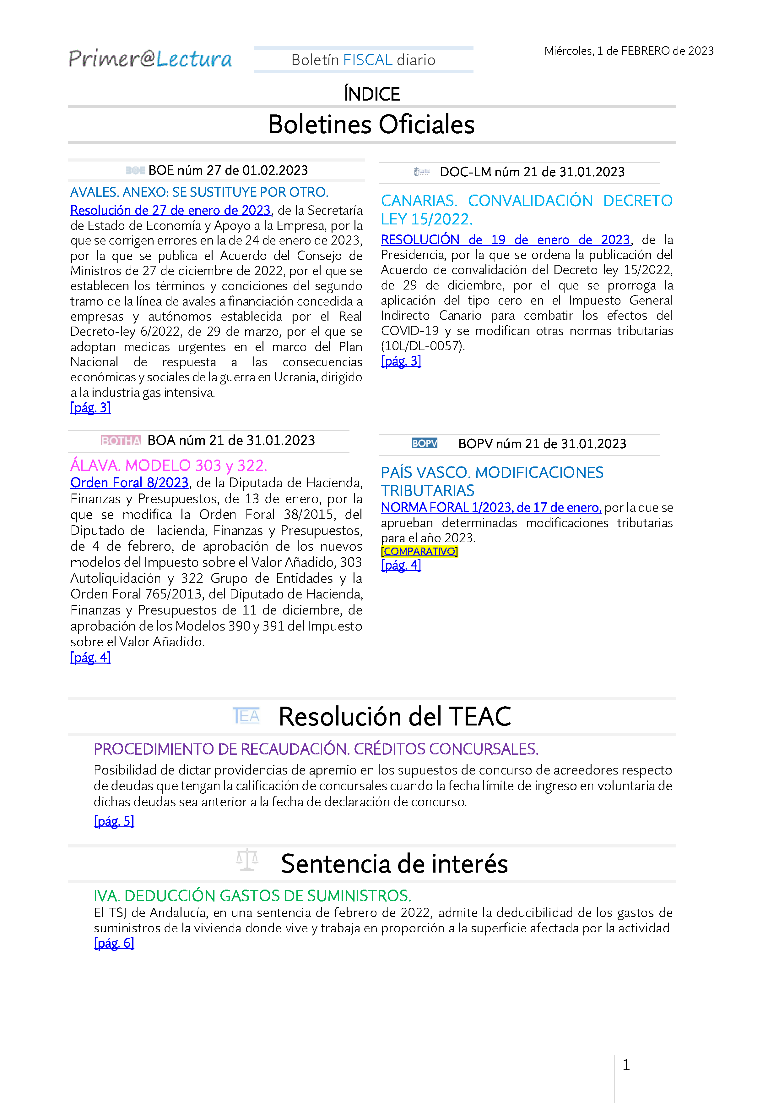 Boletín fiscal 01 02 2023