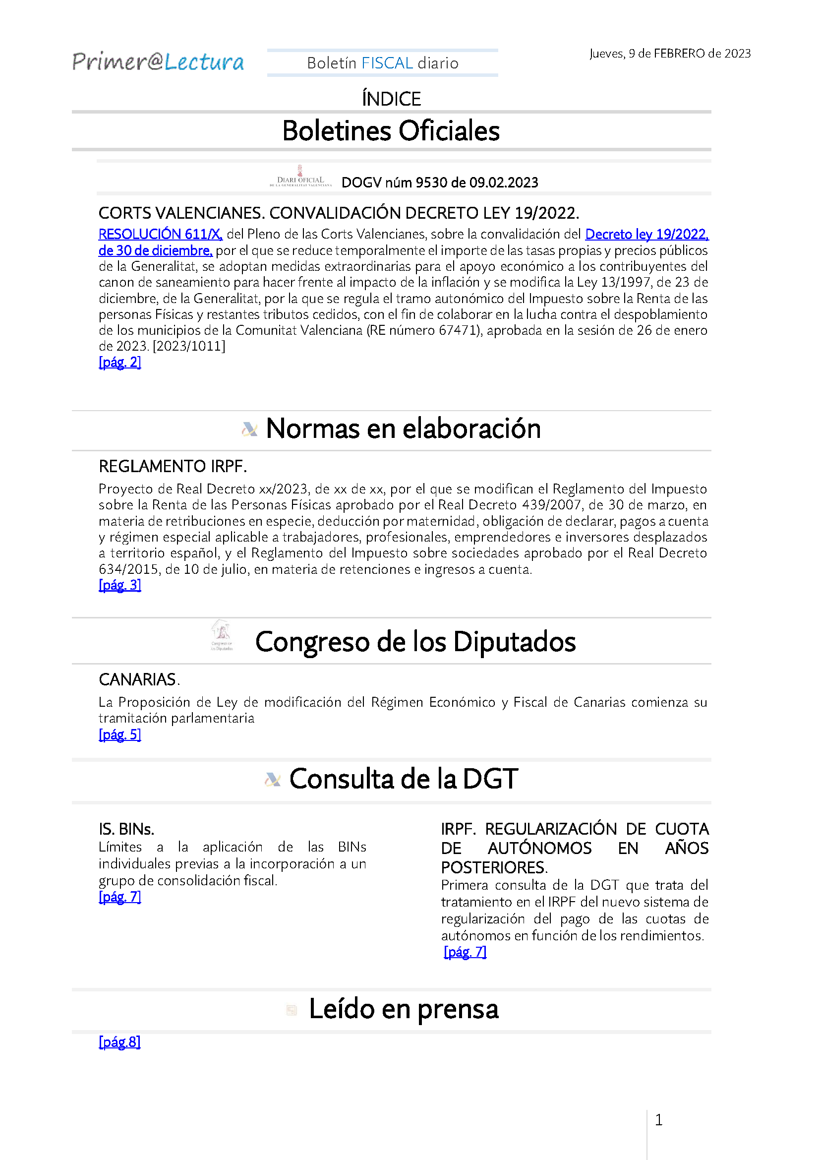 Boletín fiscal 09 02 2023