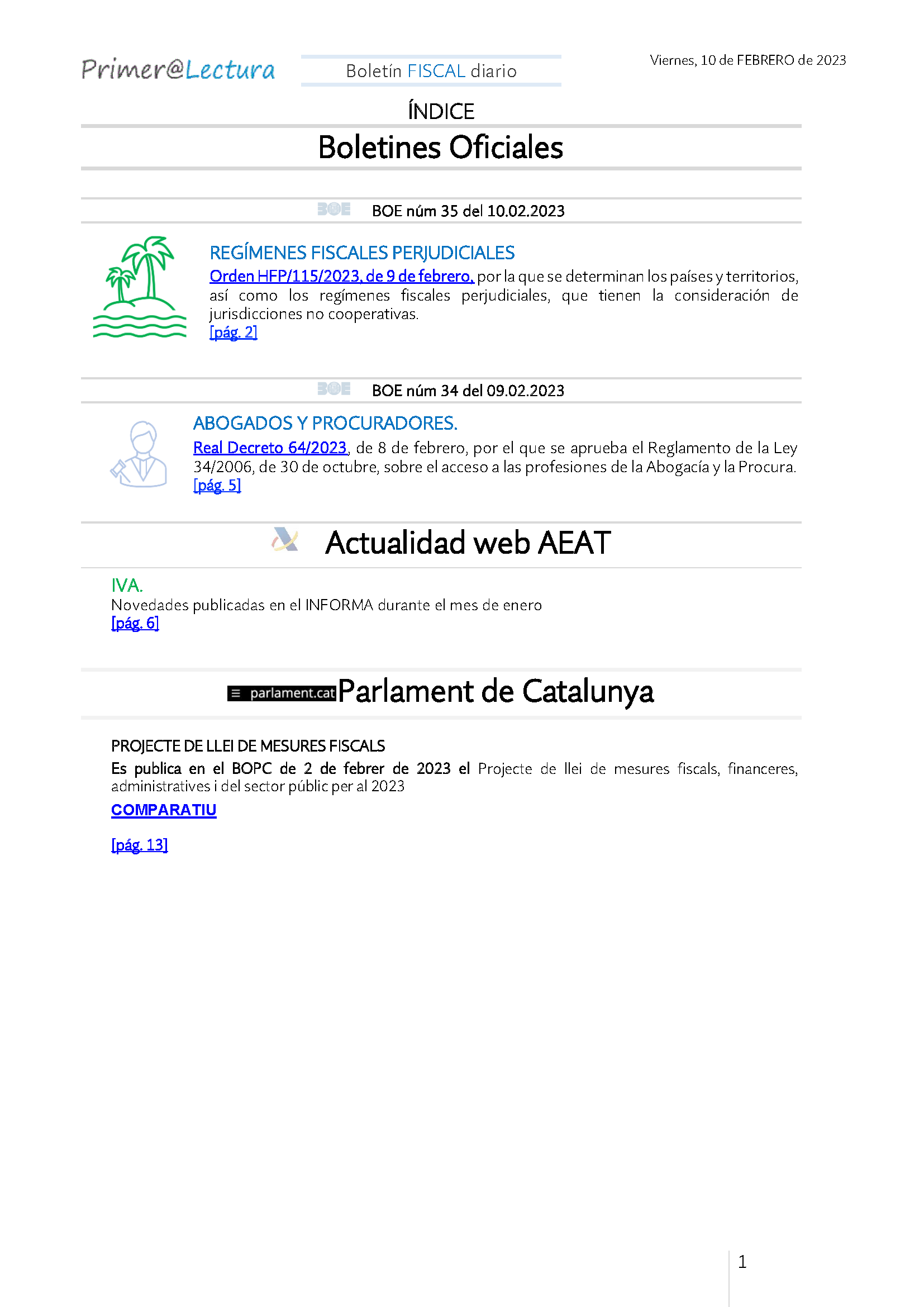Boletín fiscal 10 02 2023