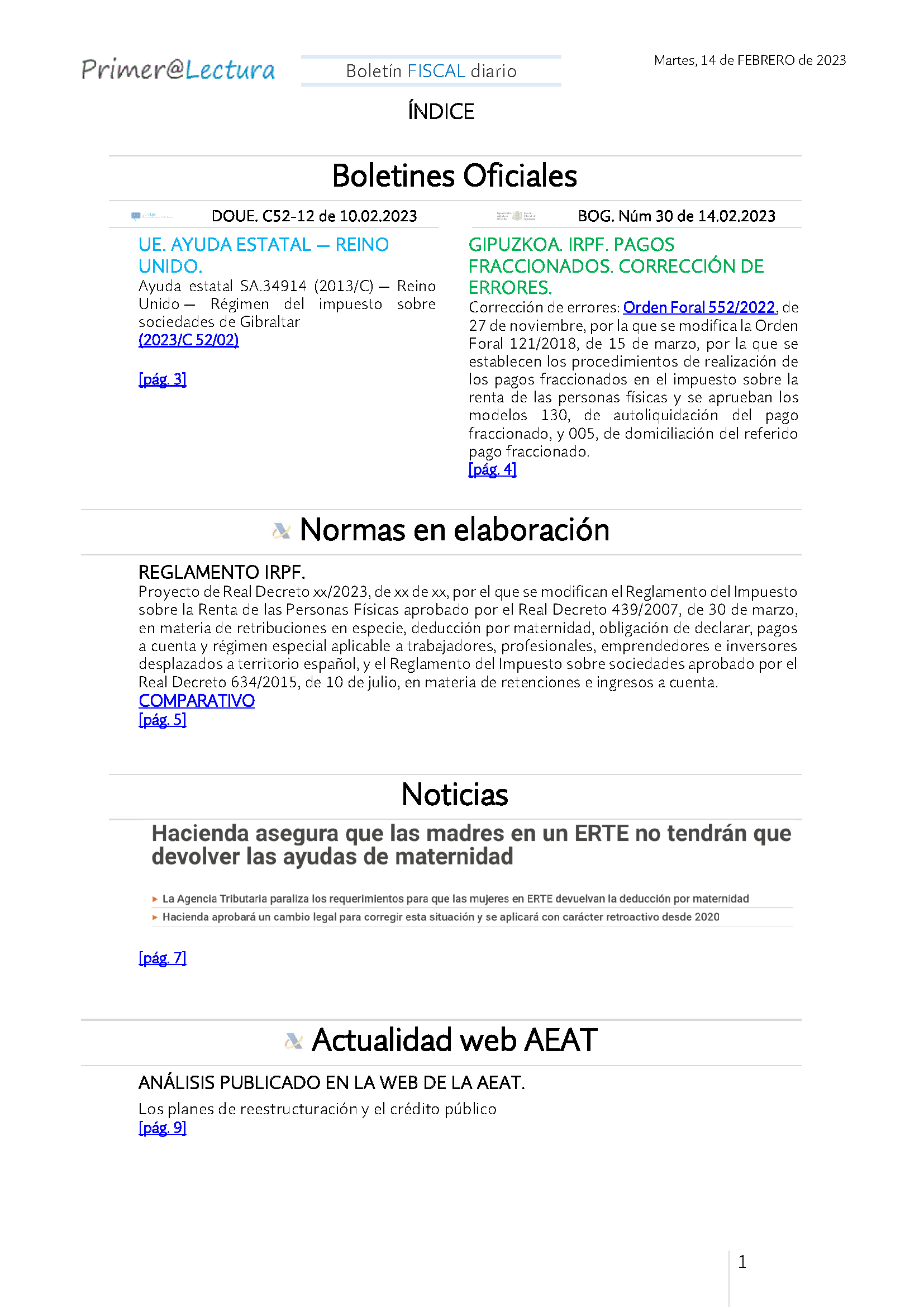 Boletín fiscal 14 02 2023