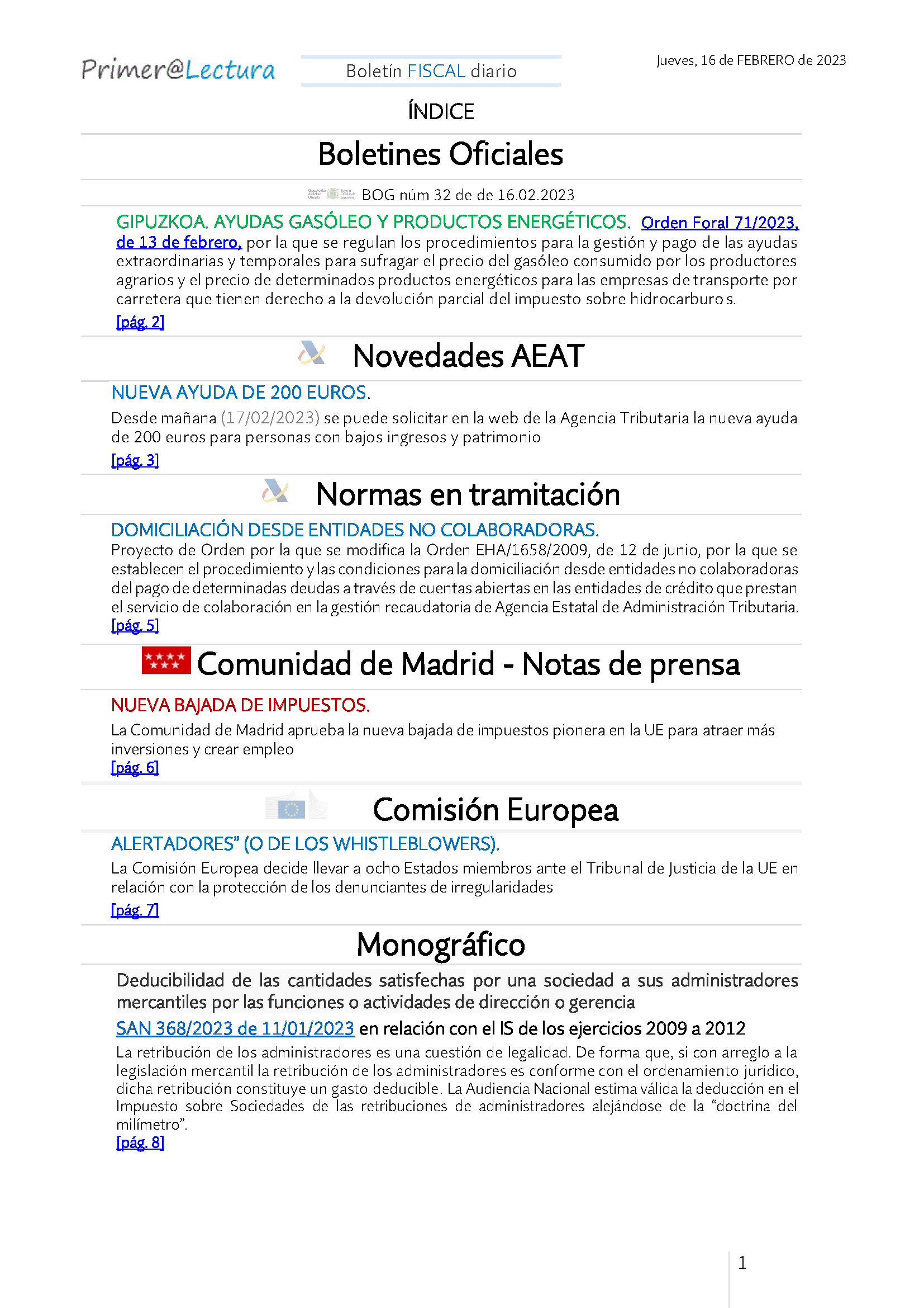 Boletín fiscal 16 02 2023