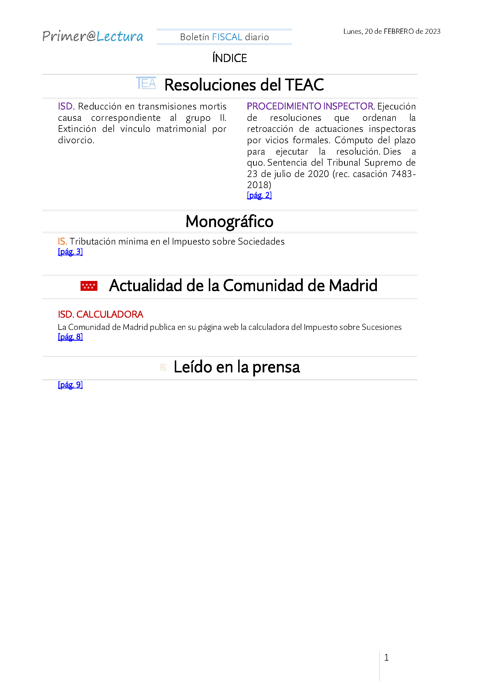 Boletín fiscal 20 02 2023