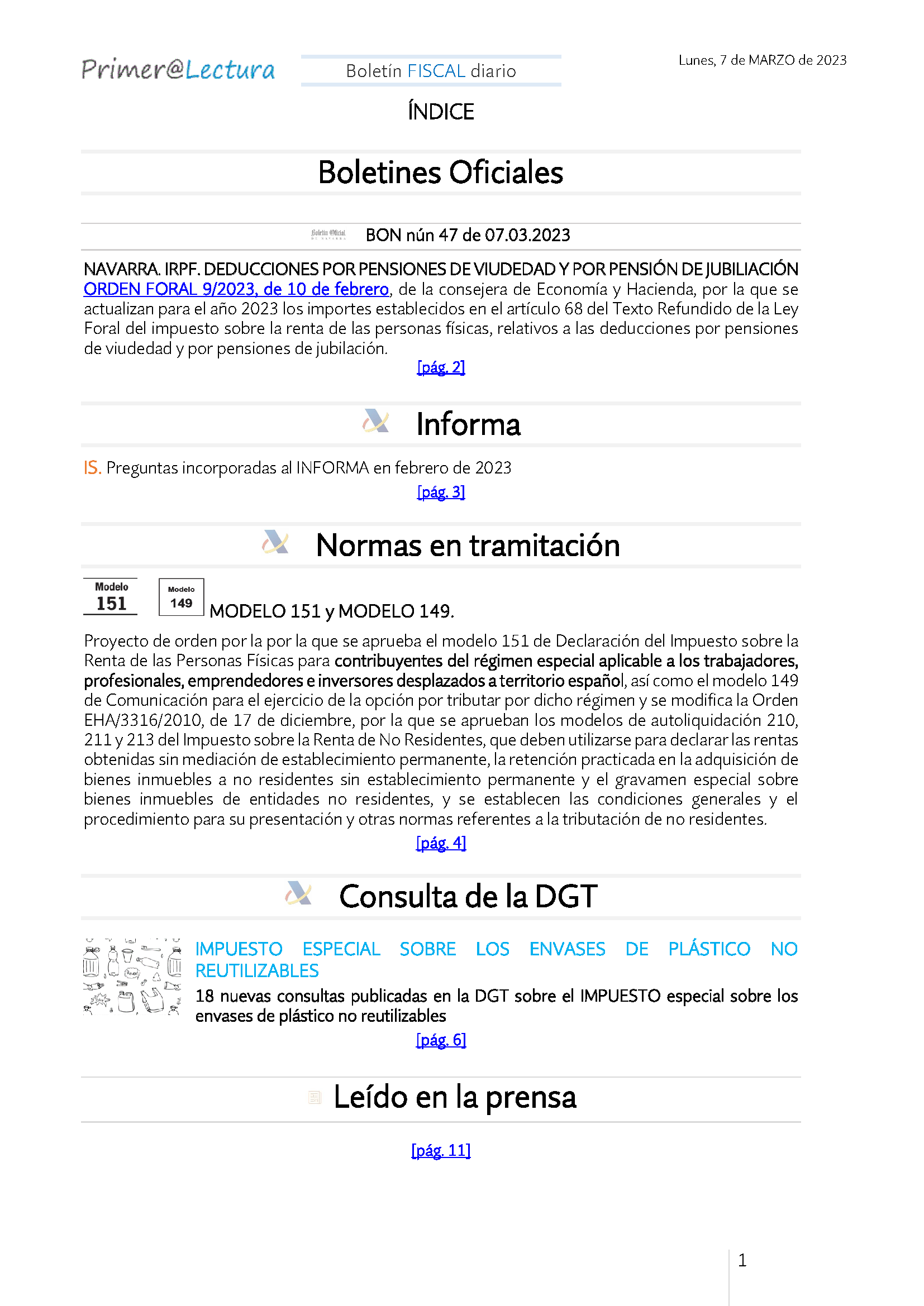 Boletín fiscal 07 03 2023