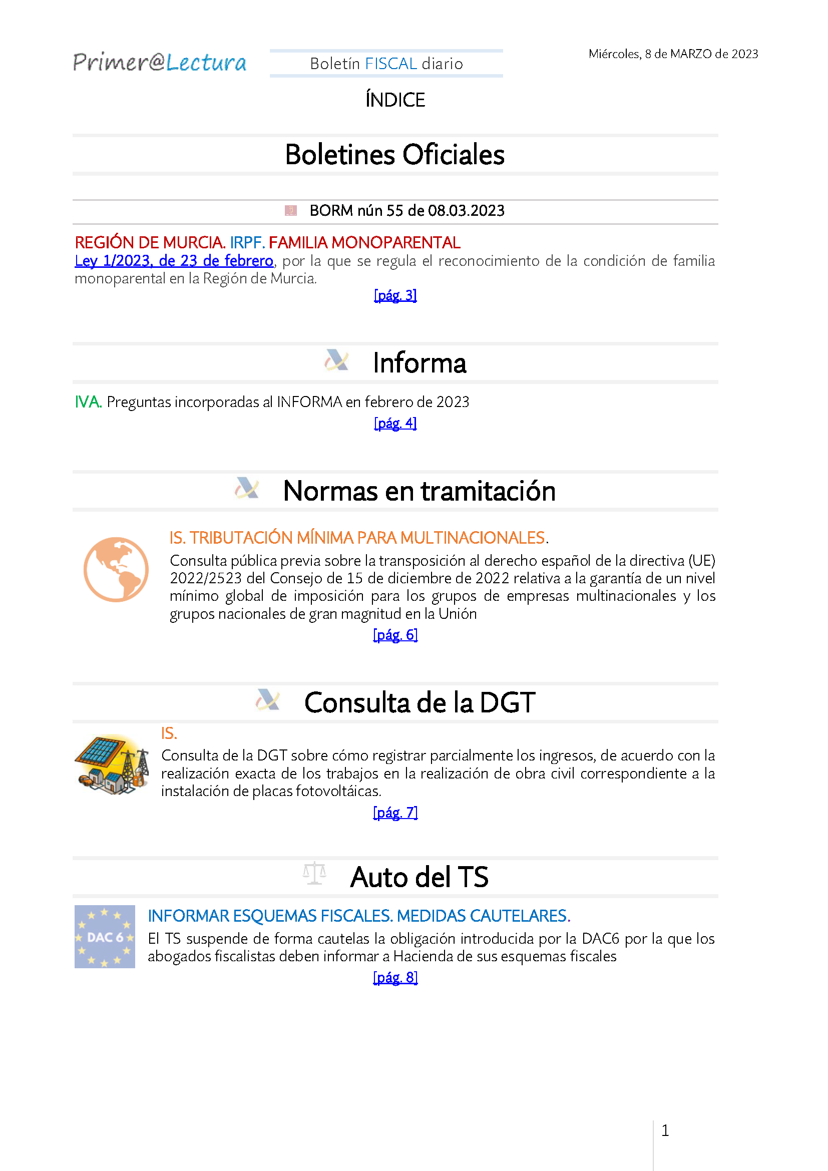Boletín fiscal 08 03 2023
