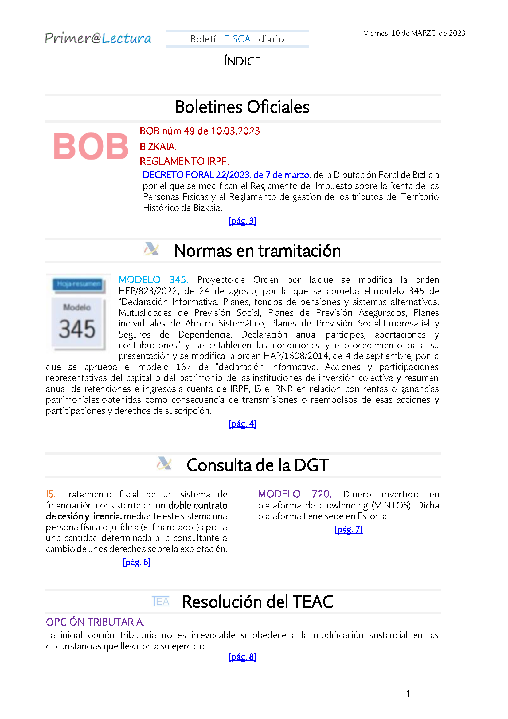 Boletín fiscal 10 03 2023