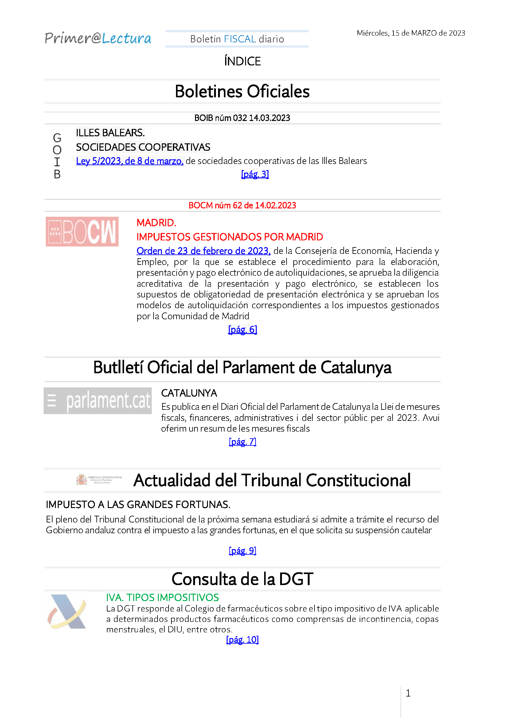 Boletín fiscal 15 03 2023