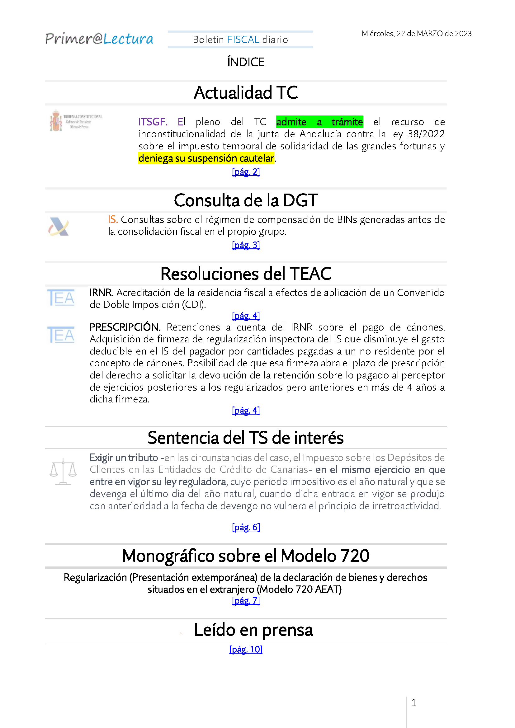 Boletín fiscal 22 03 2023