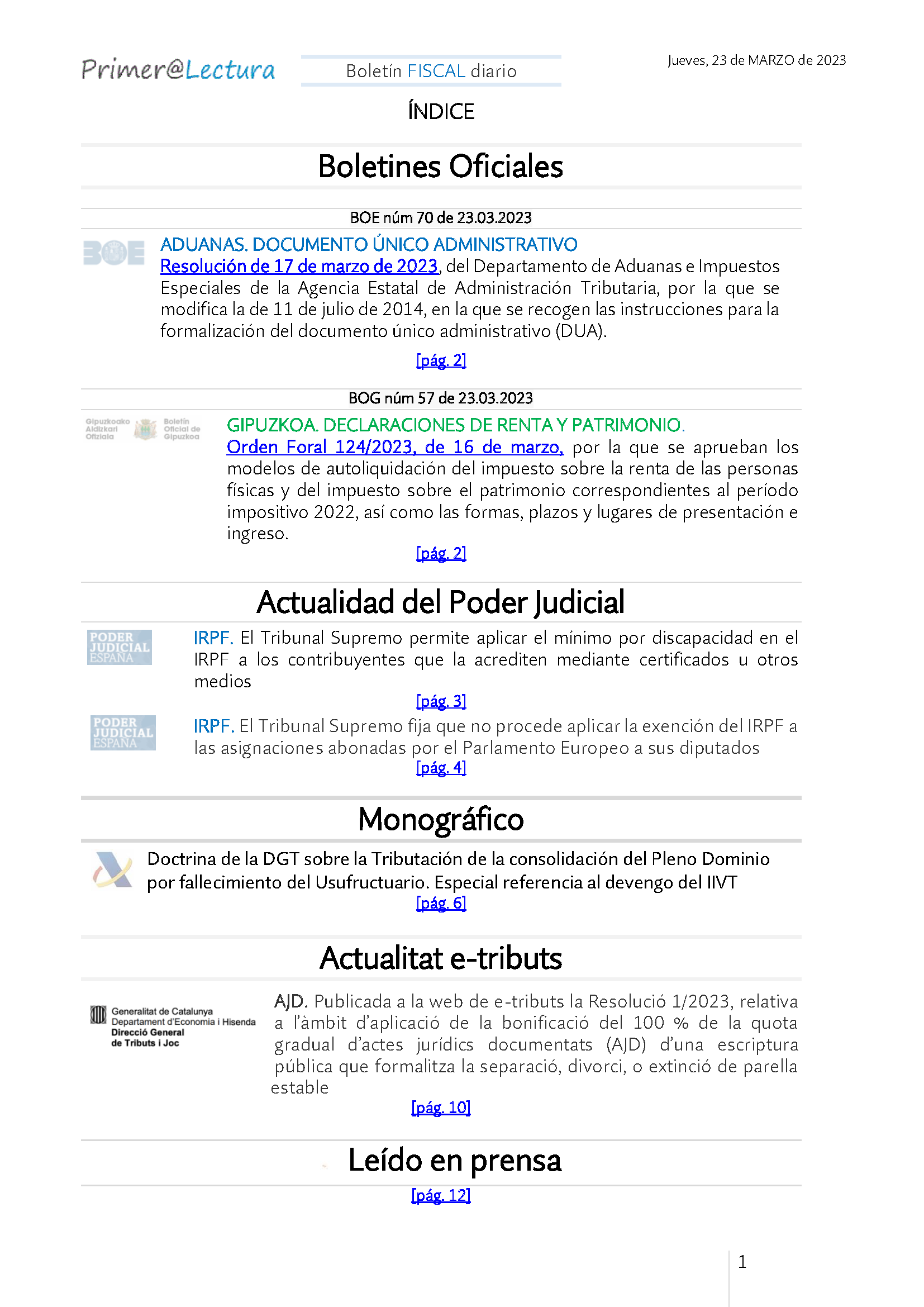 Boletín fiscal 23 03 2023
