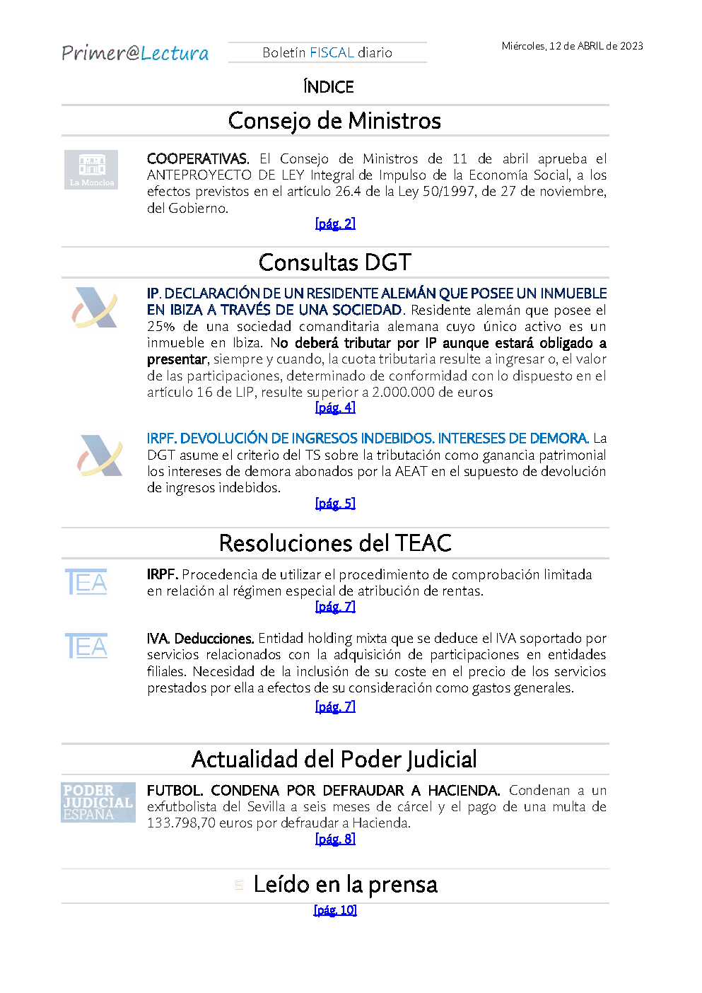 Boletín fiscal 12 04 2023