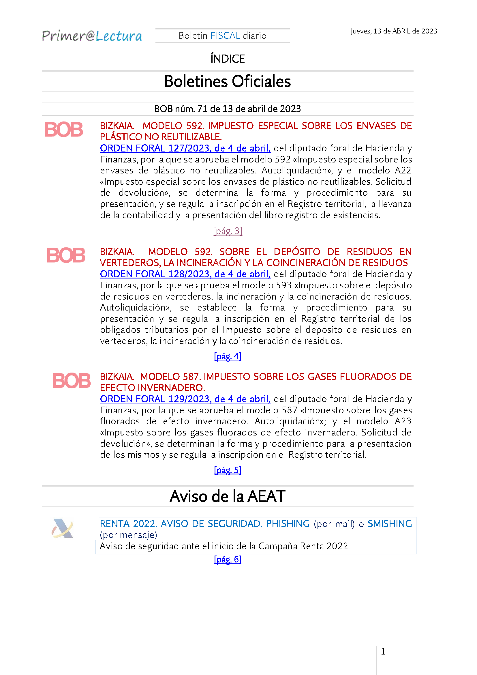 Boletín fiscal 13 04 2023