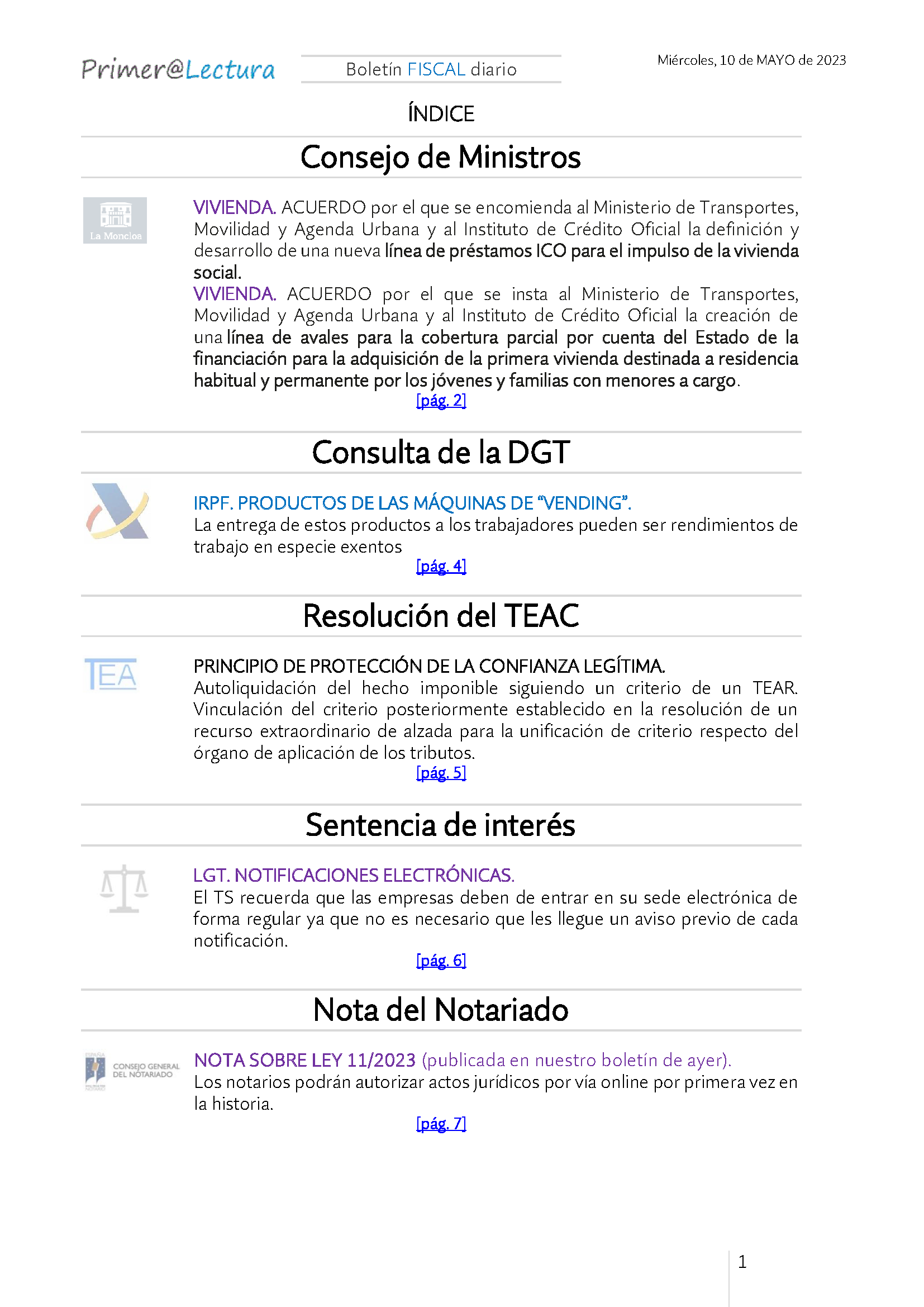 Boletín fiscal 10 05 2023