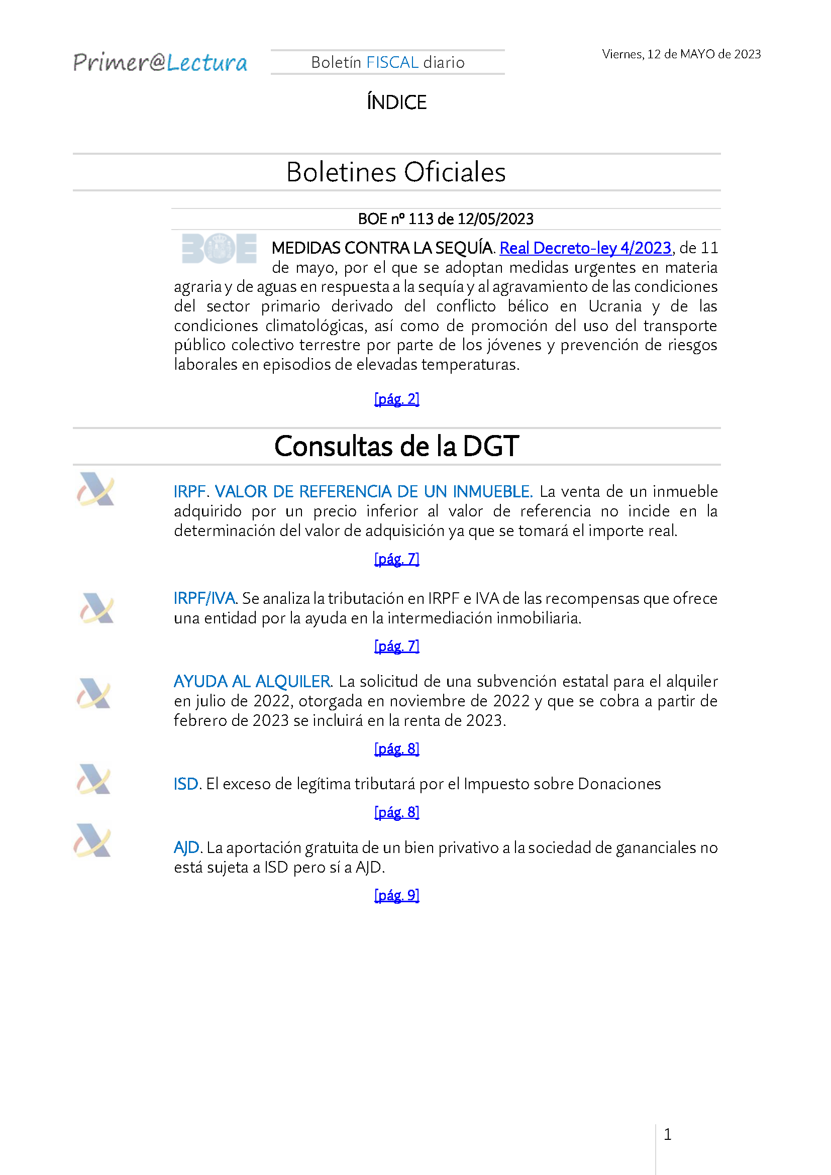 Boletín fiscal 12 05 2023