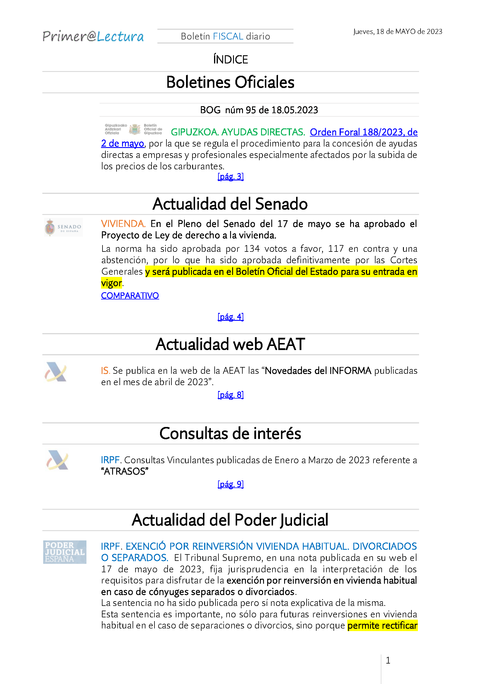 Boletín fiscal 18 05 2023