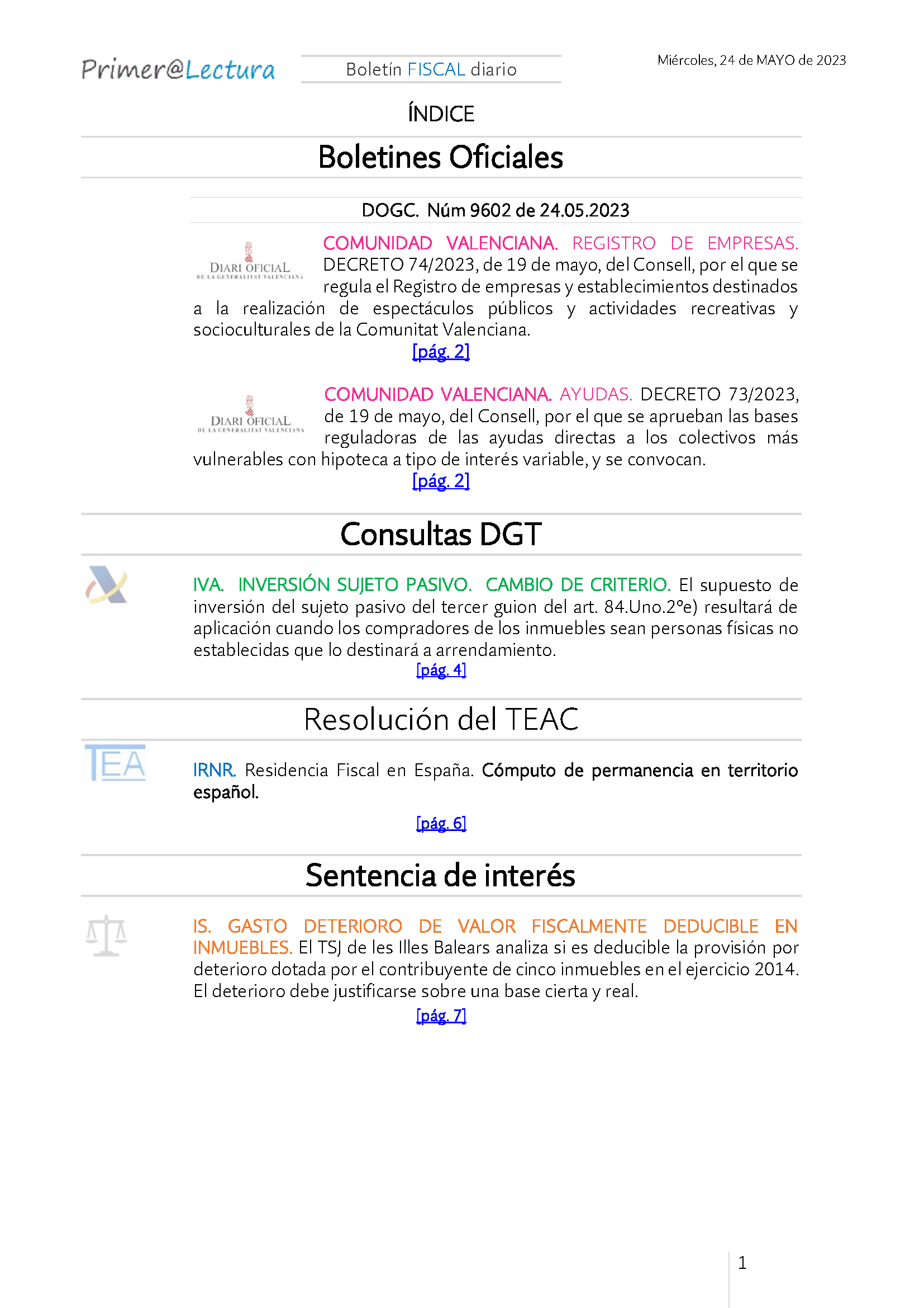 Boletín fiscal 24 05 2023