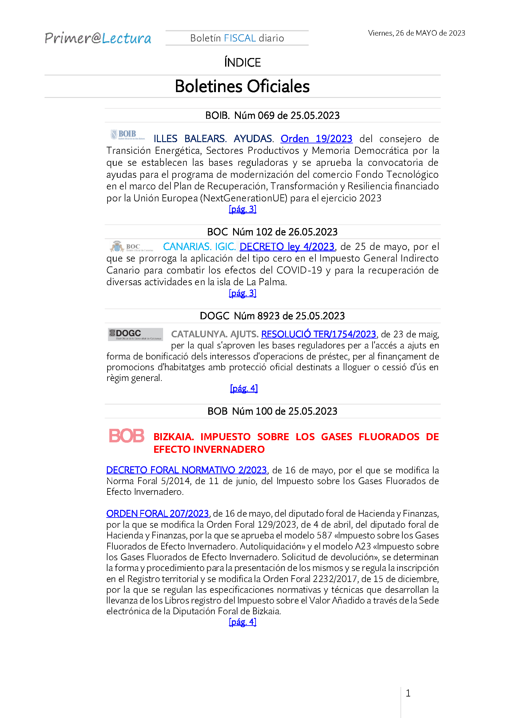 Boletín fiscal 26 05 2023