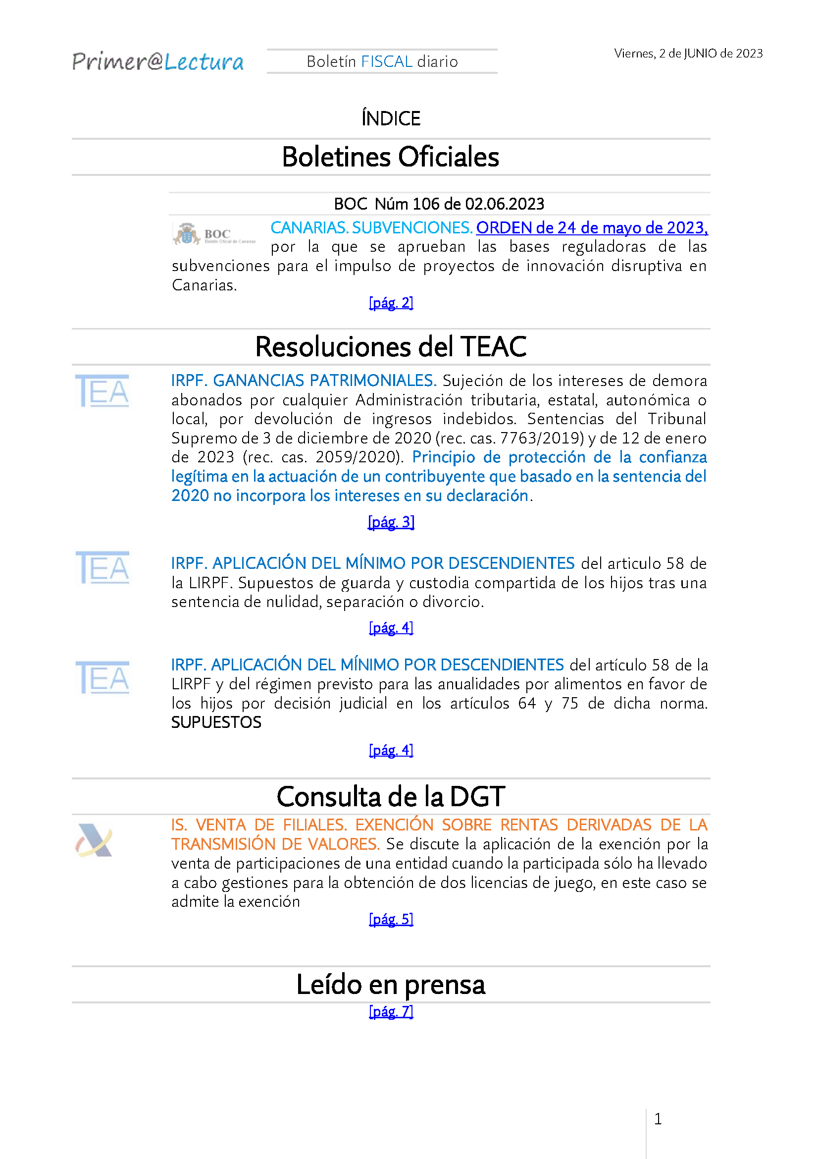 Boletín fiscal 02 06 2023