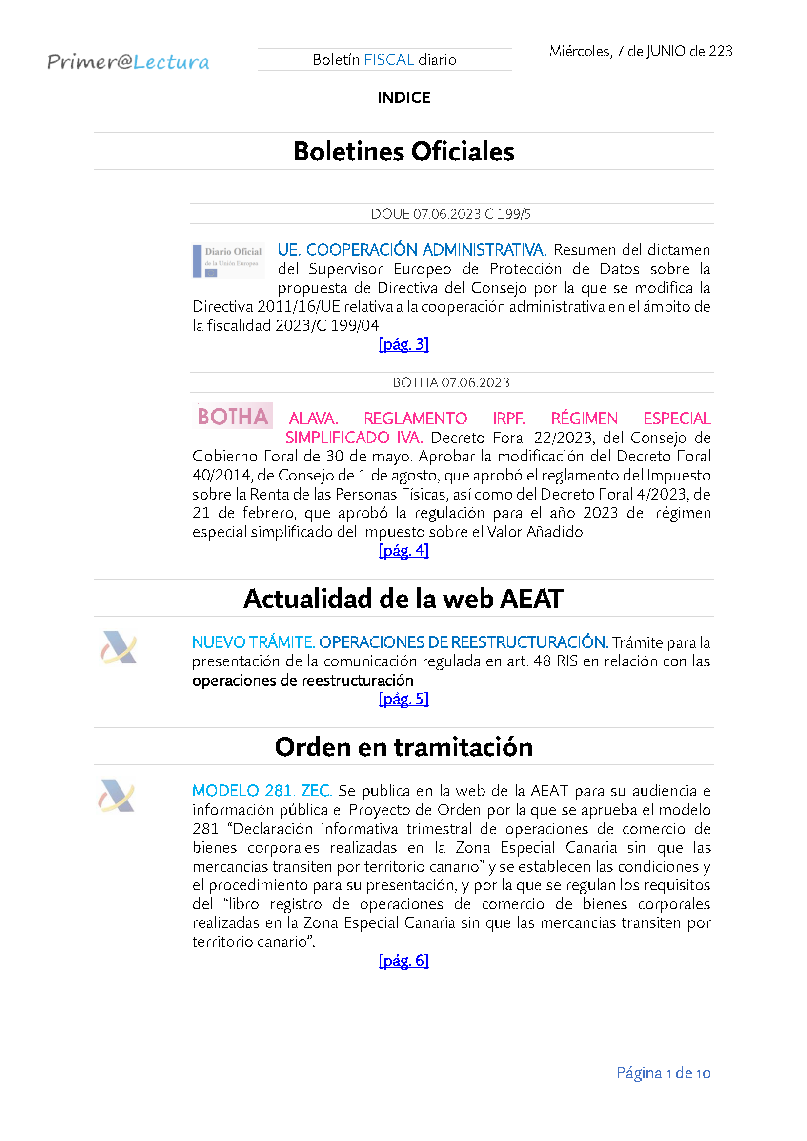 Boletín fiscal 07 06 2023
