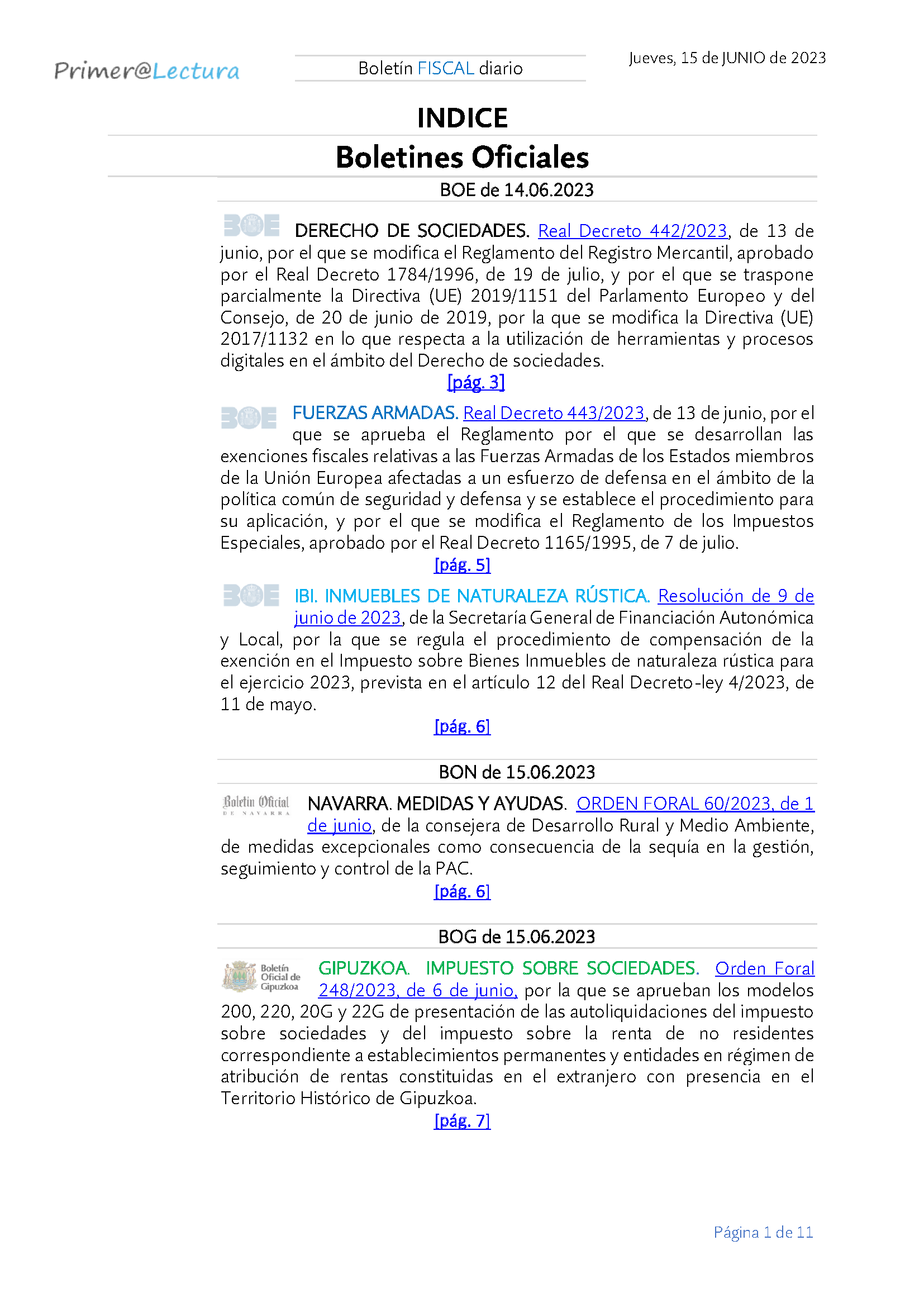 Boletín fiscal 15 06 2023