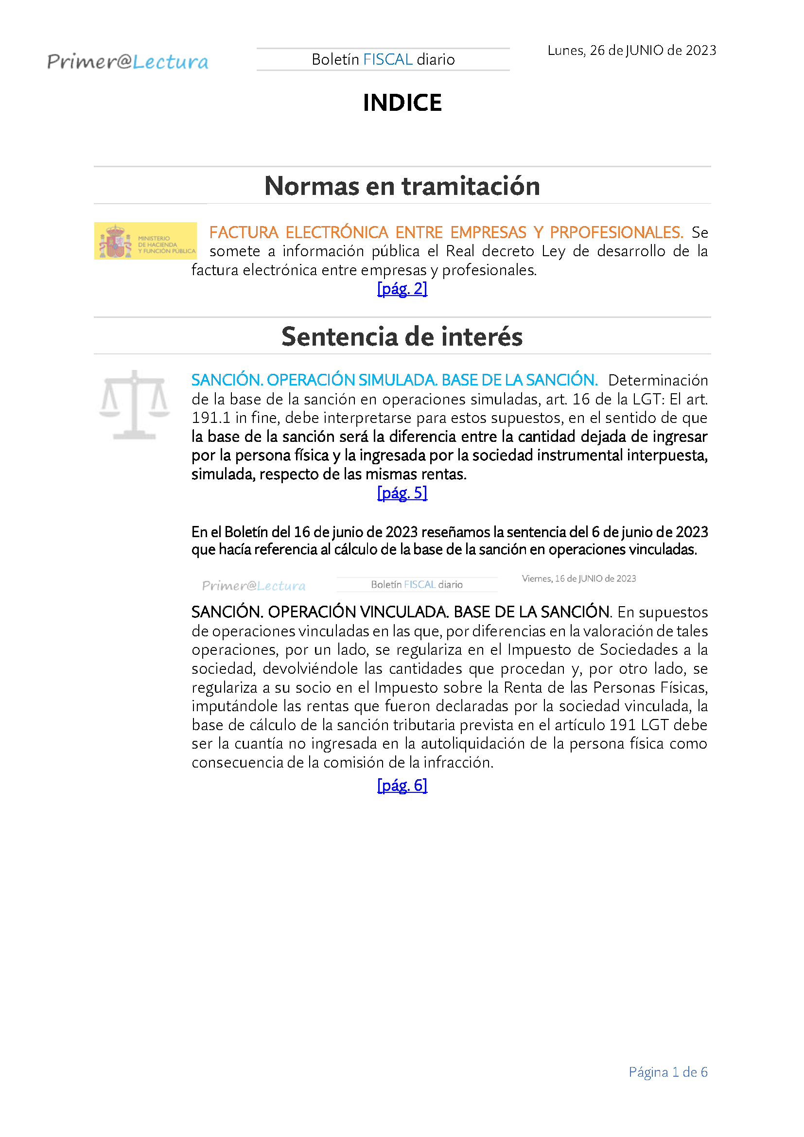 Boletín fiscal 26 06 2023