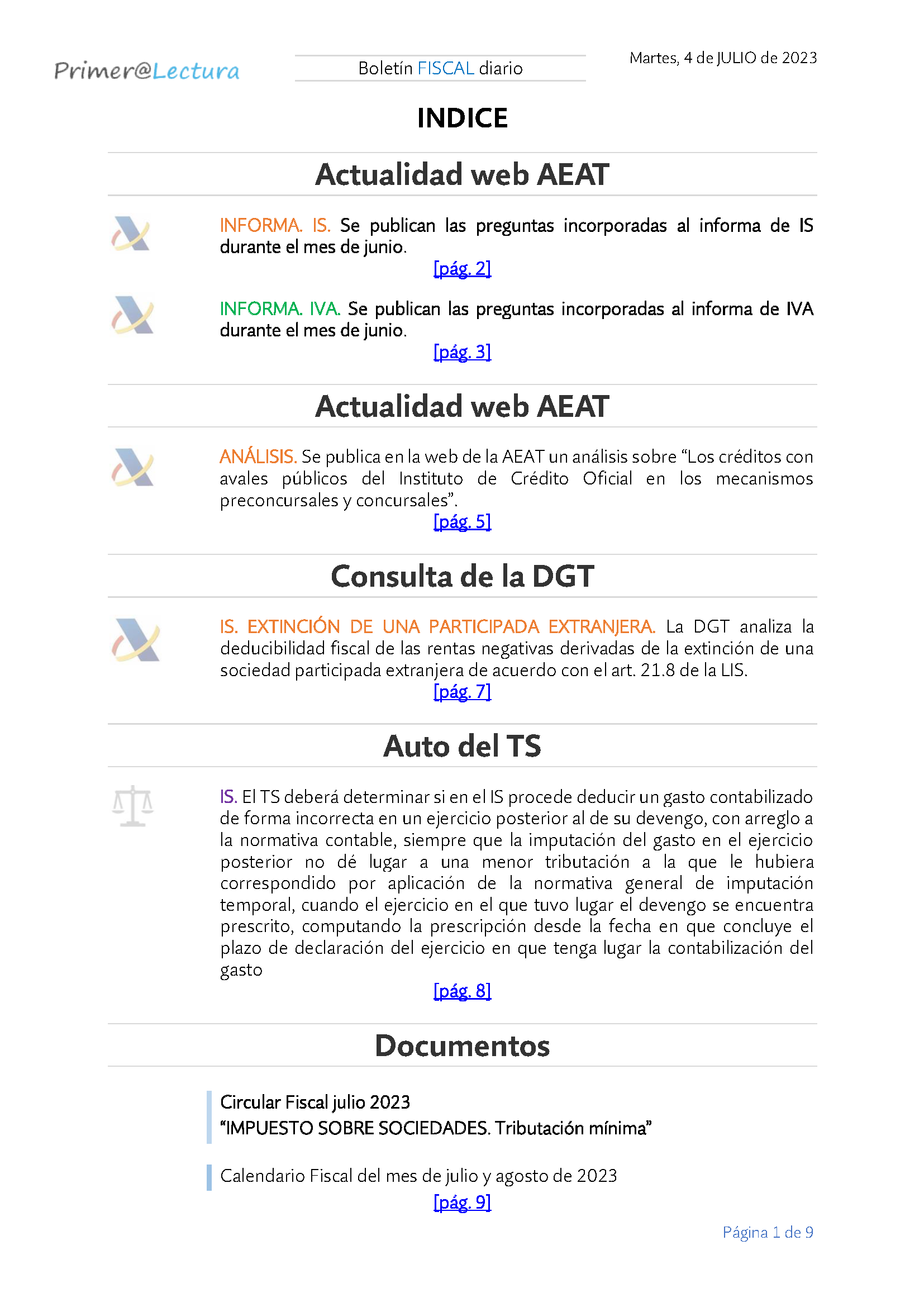 Boletín fiscal 04 07 2023