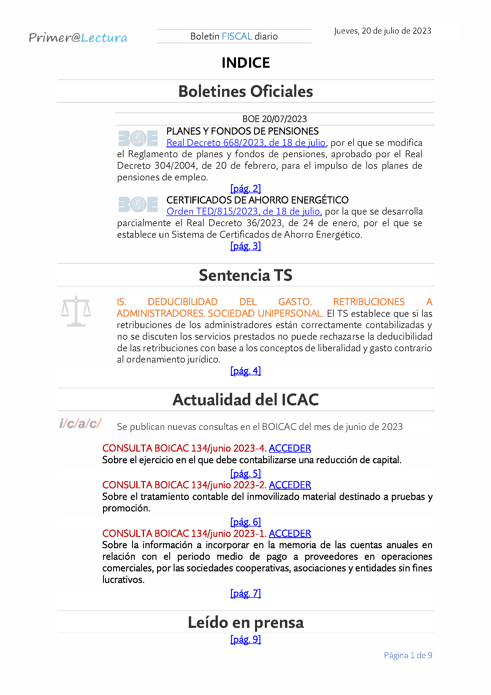 Boletín fiscal 20 07 2023
