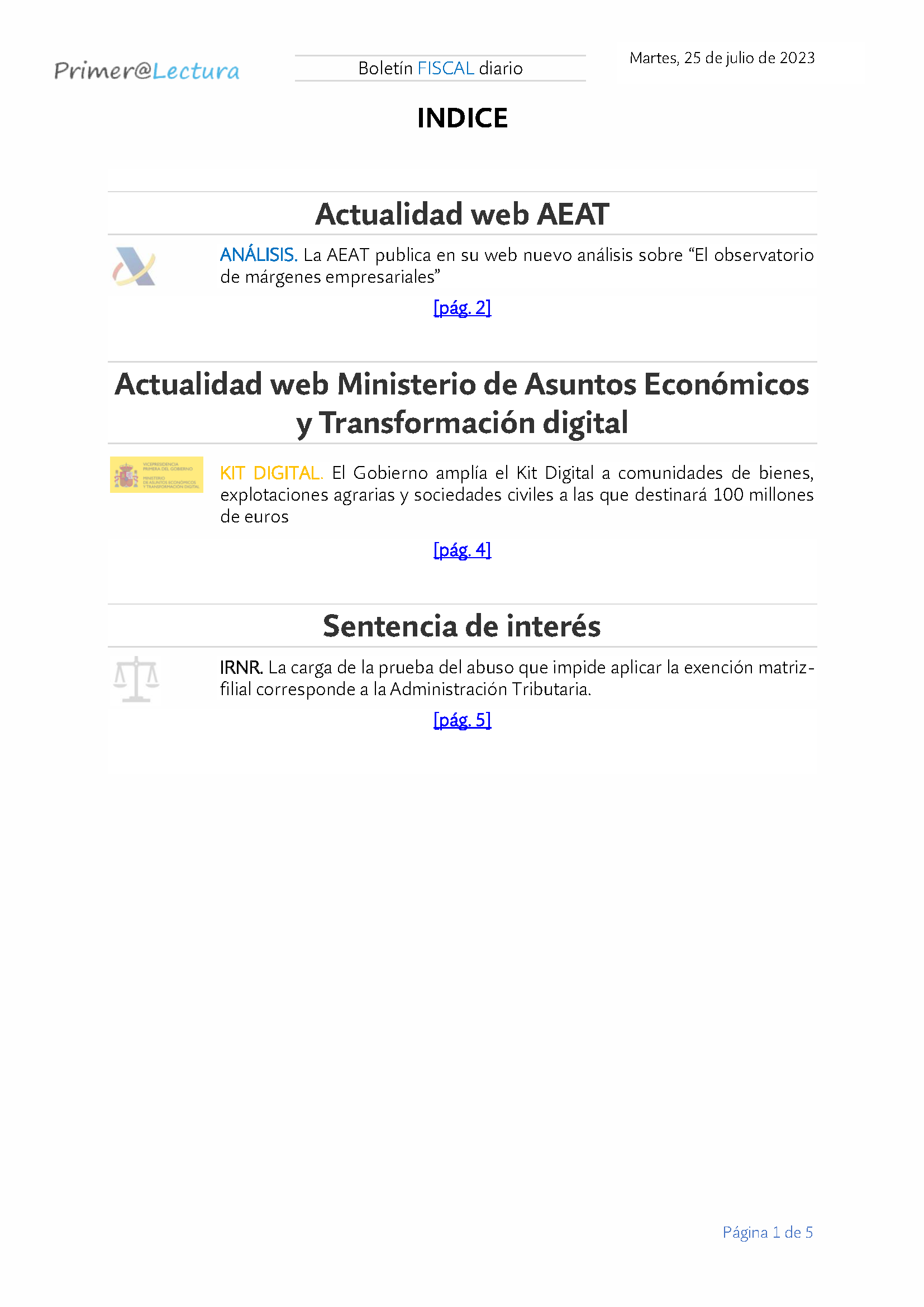 Boletín fiscal 25 07 2023