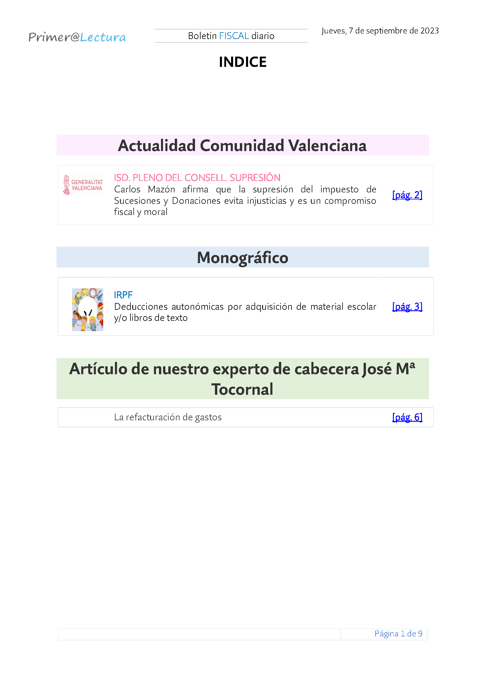 Boletín fiscal 07 09 2023