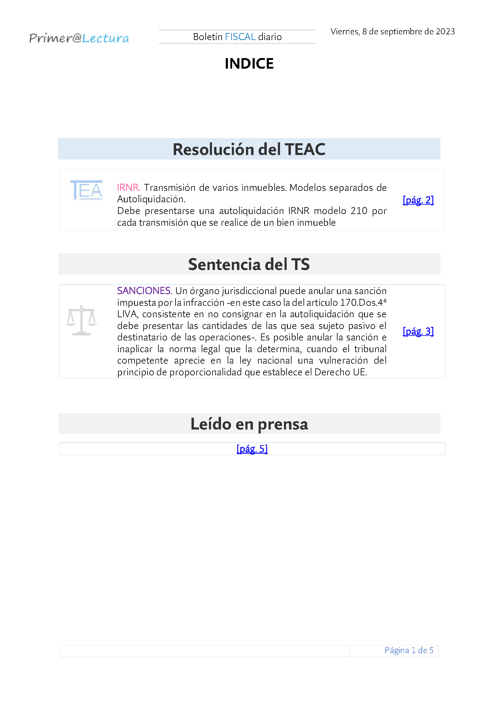 Boletín fiscal 08 09 2023