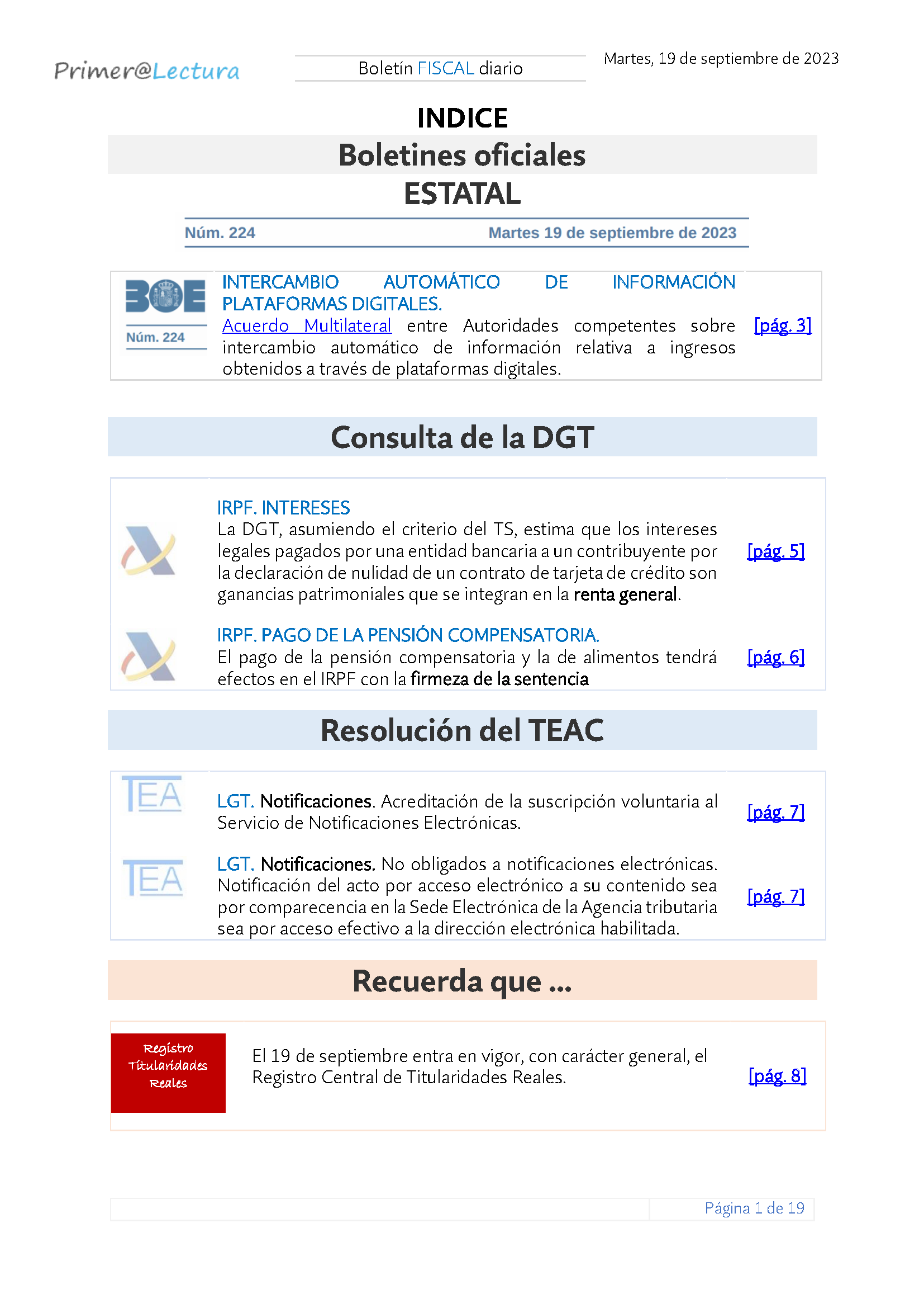 Boletín fiscal 19 09 2023