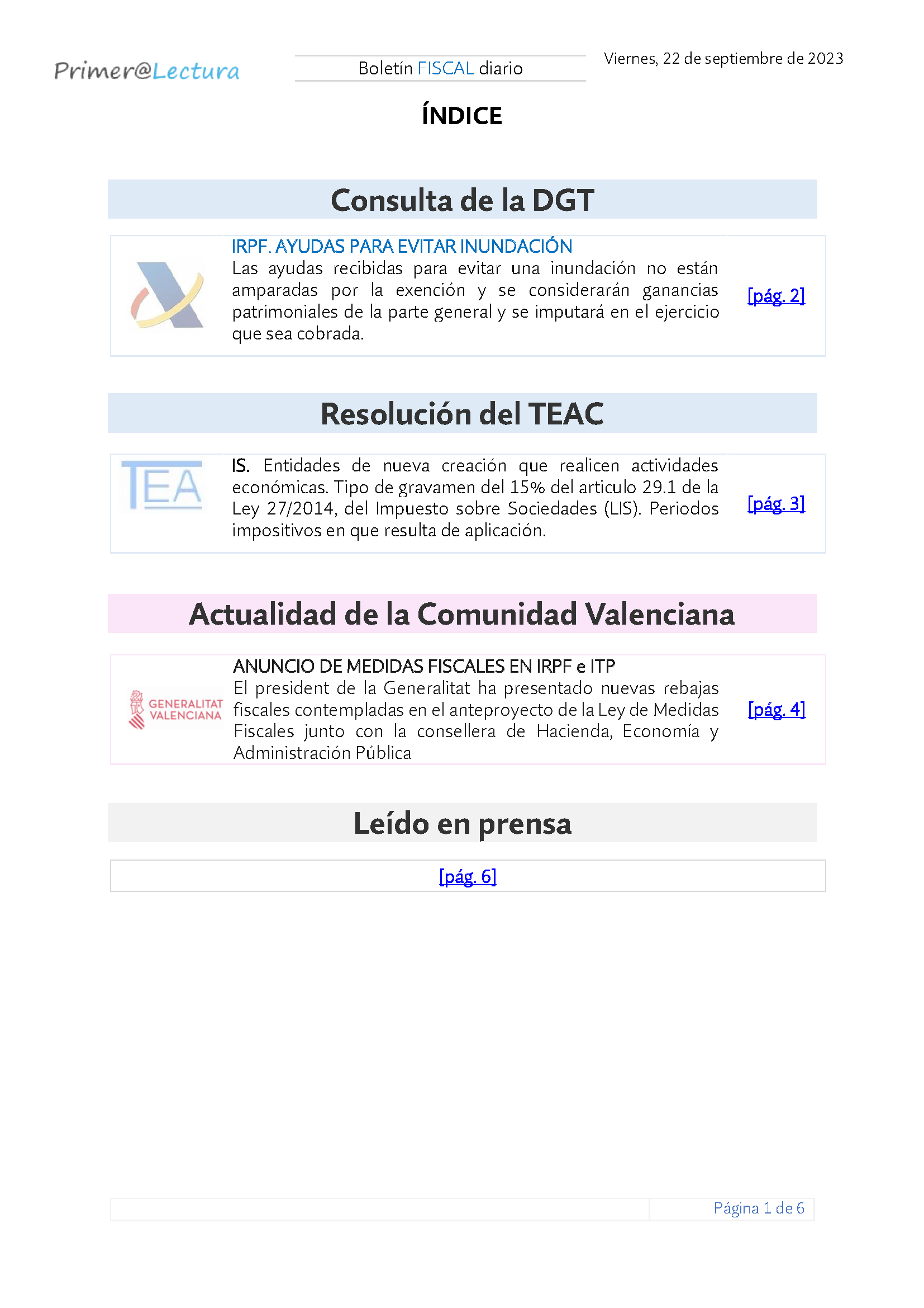 Boletín fiscal 22 09 2023
