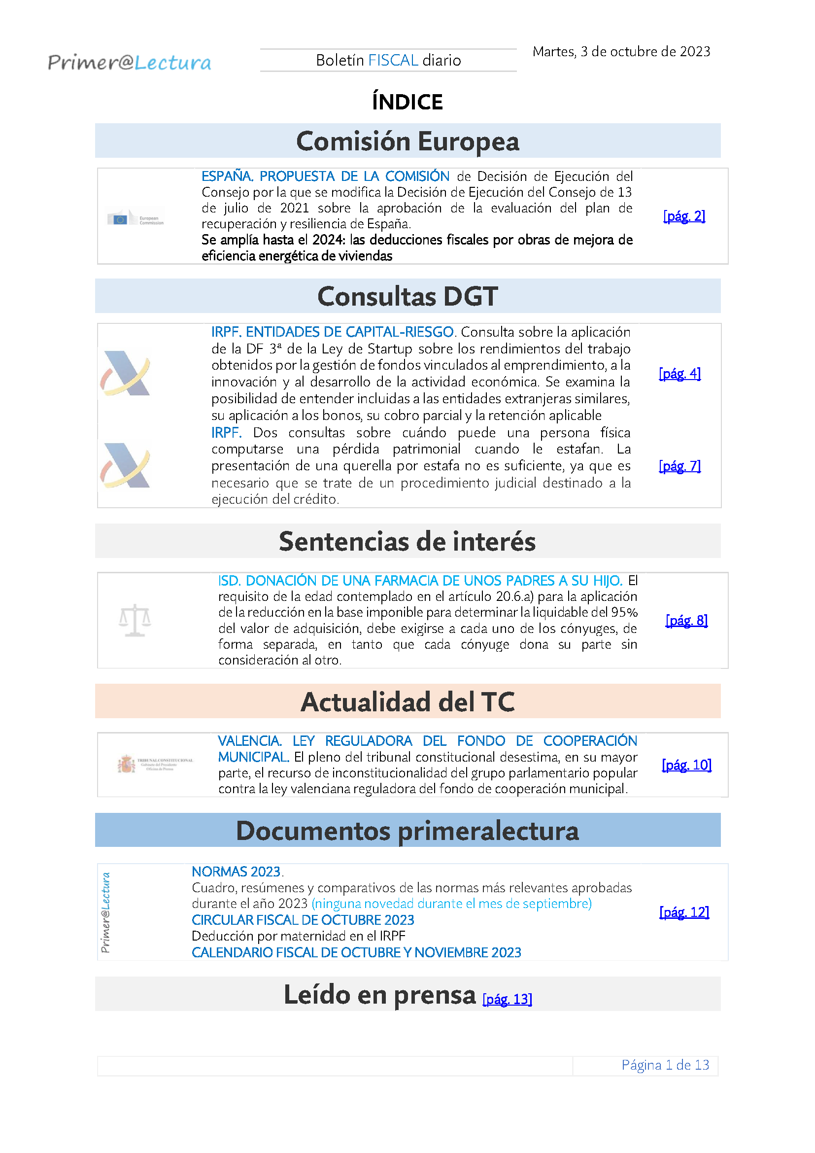 Boletín fiscal 03 10 2023