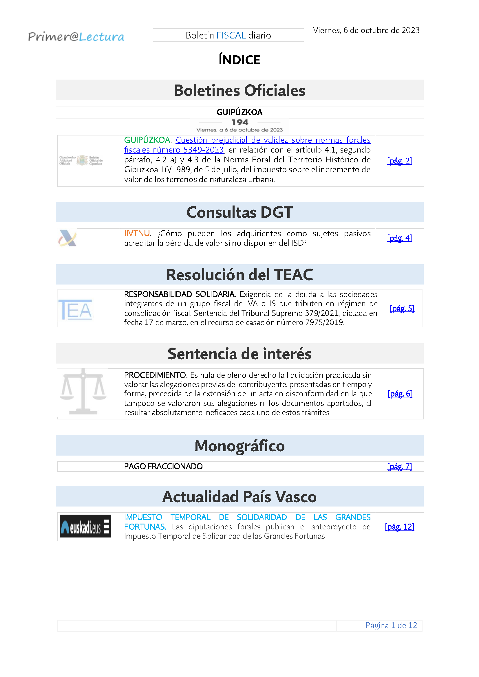 Boletín fiscal 06 10 2023