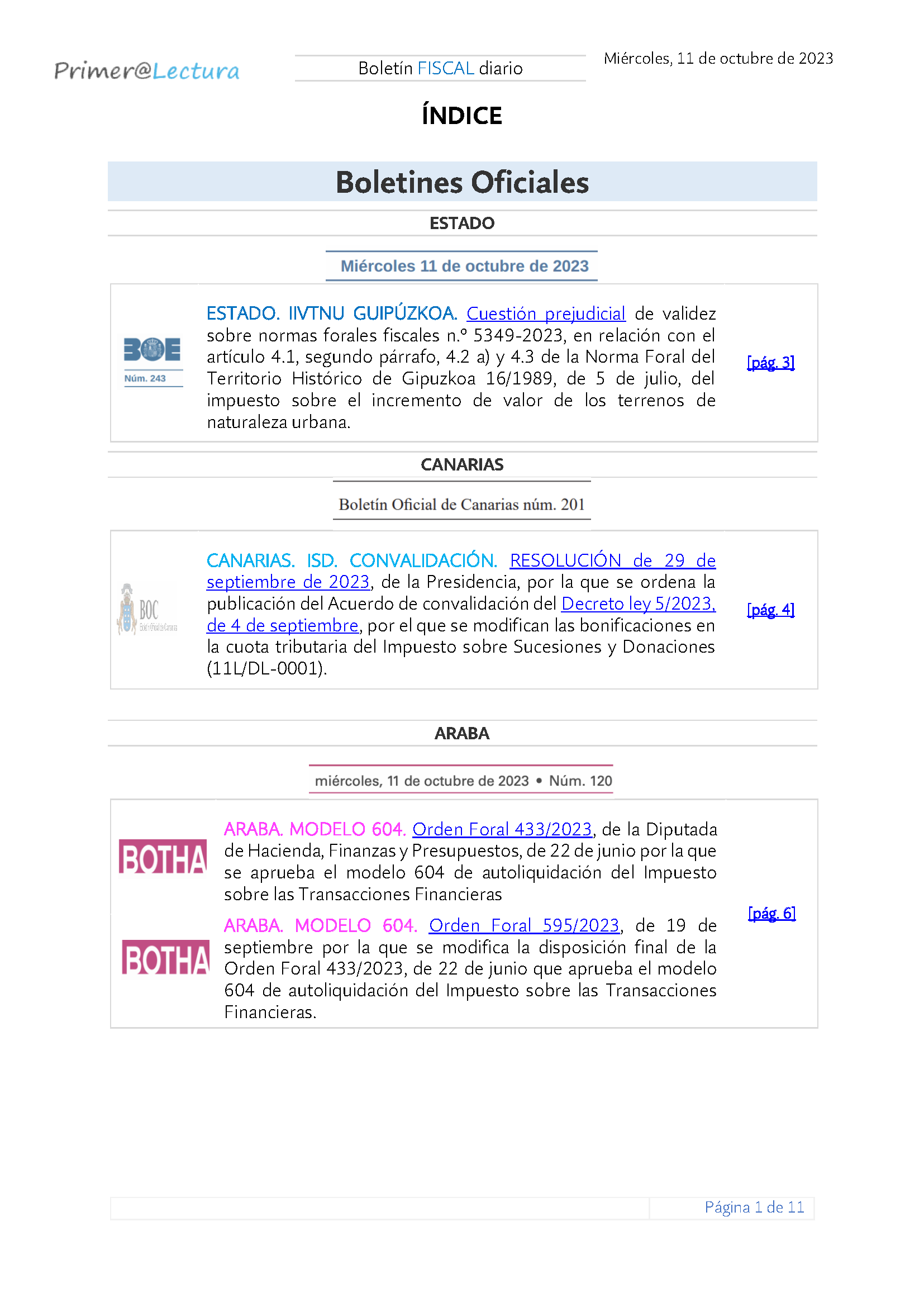 Boletín fiscal 11 10 2023
