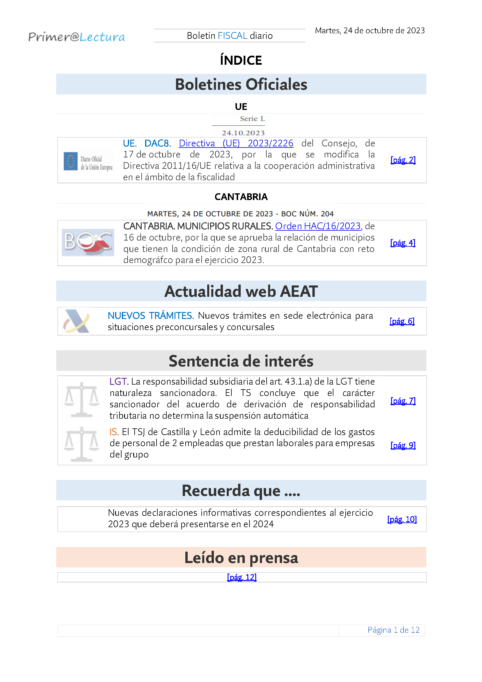 Boletín fiscal 24 10 2023