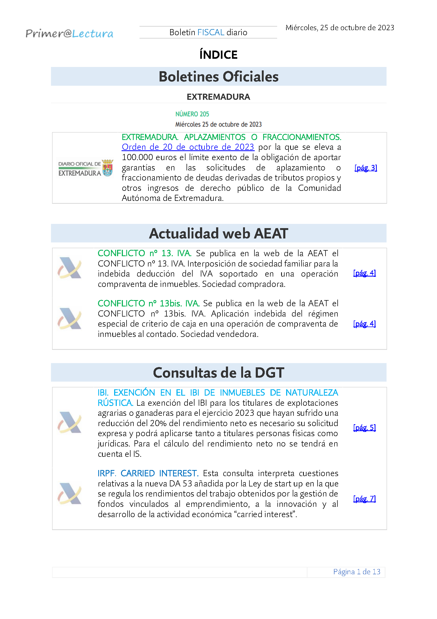 Boletín fiscal 25 10 2023
