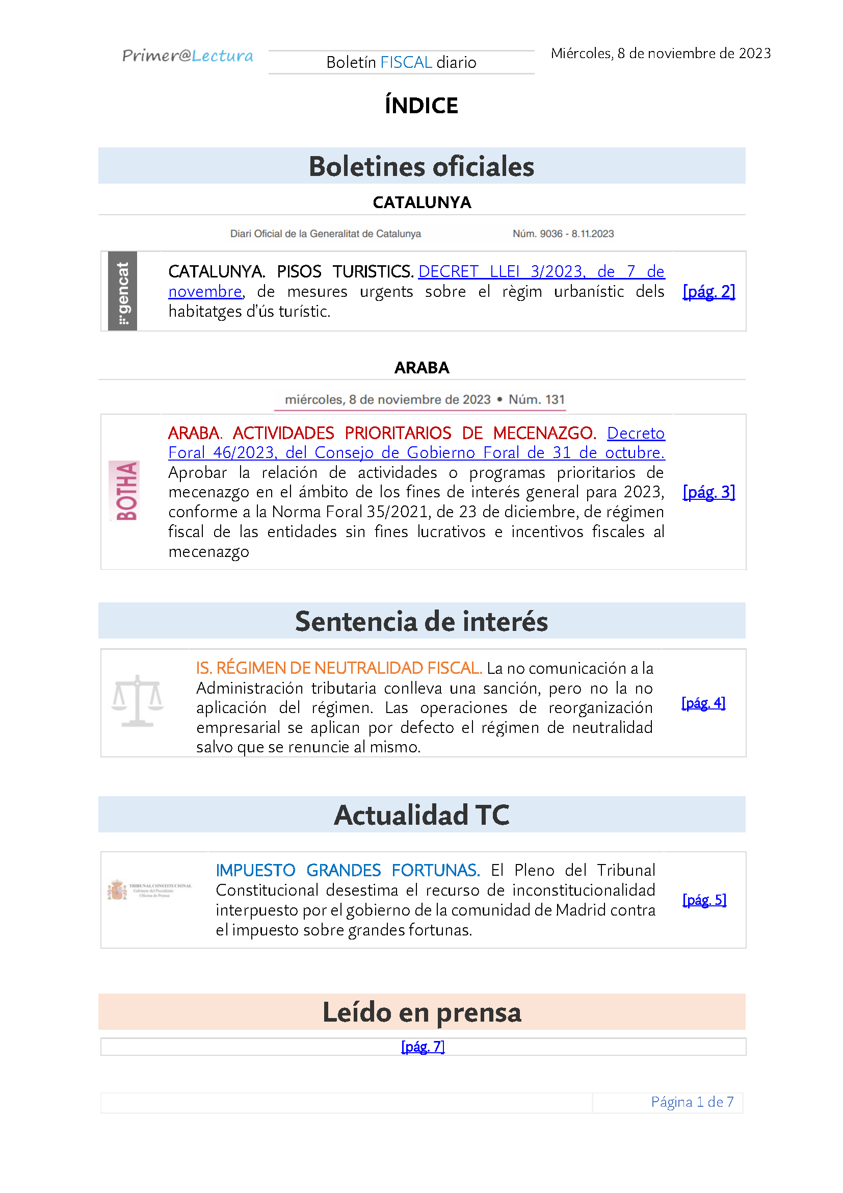 Boletín fiscal 08 11 2023