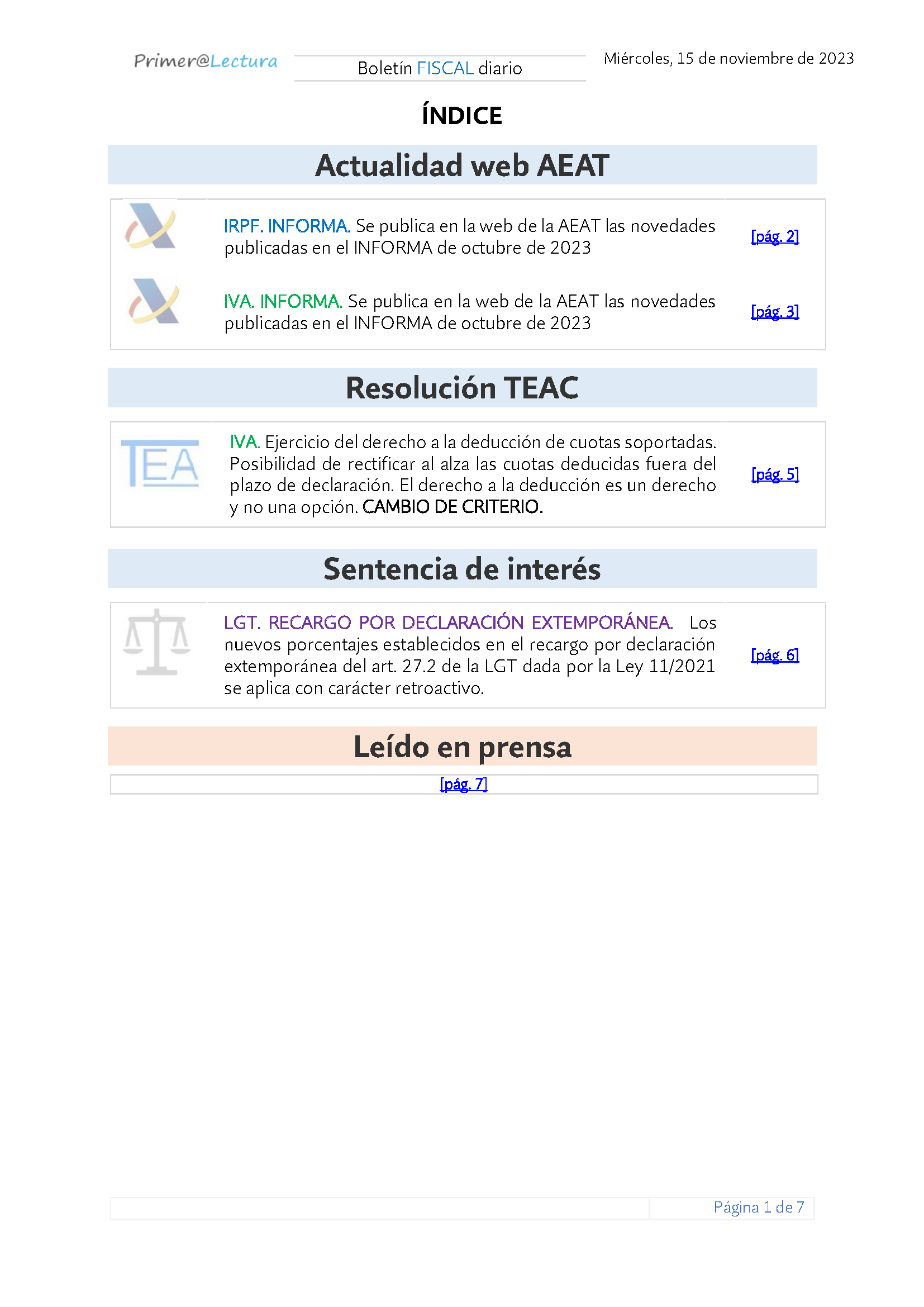 Boletín fiscal 15 11 2023
