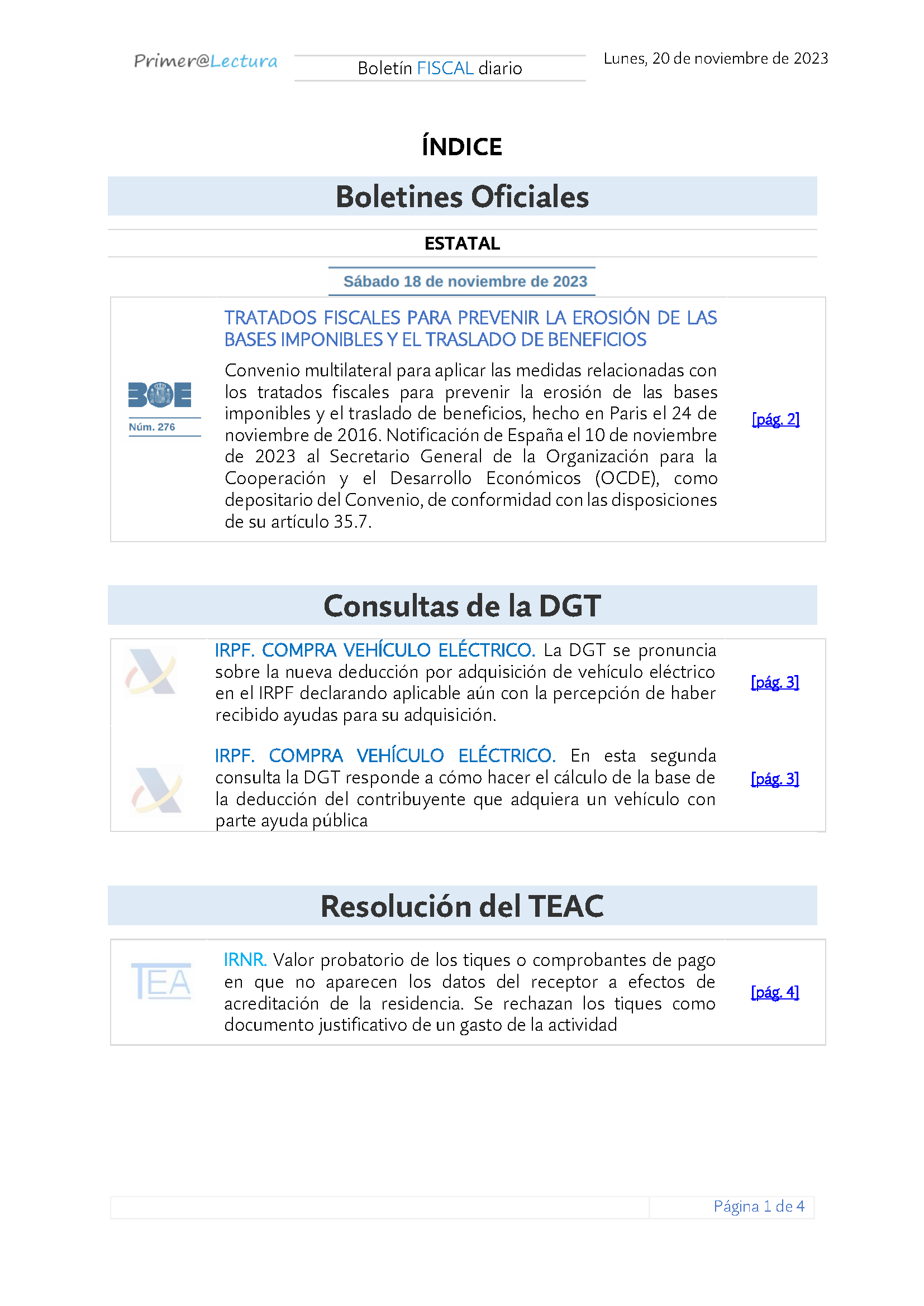 Boletín fiscal 20 11 2023