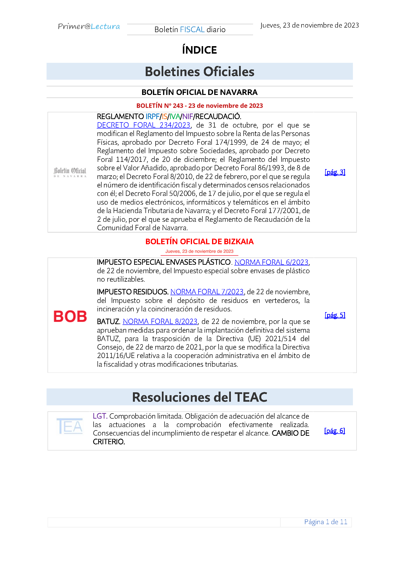 Boletín fiscal 23 11 2023