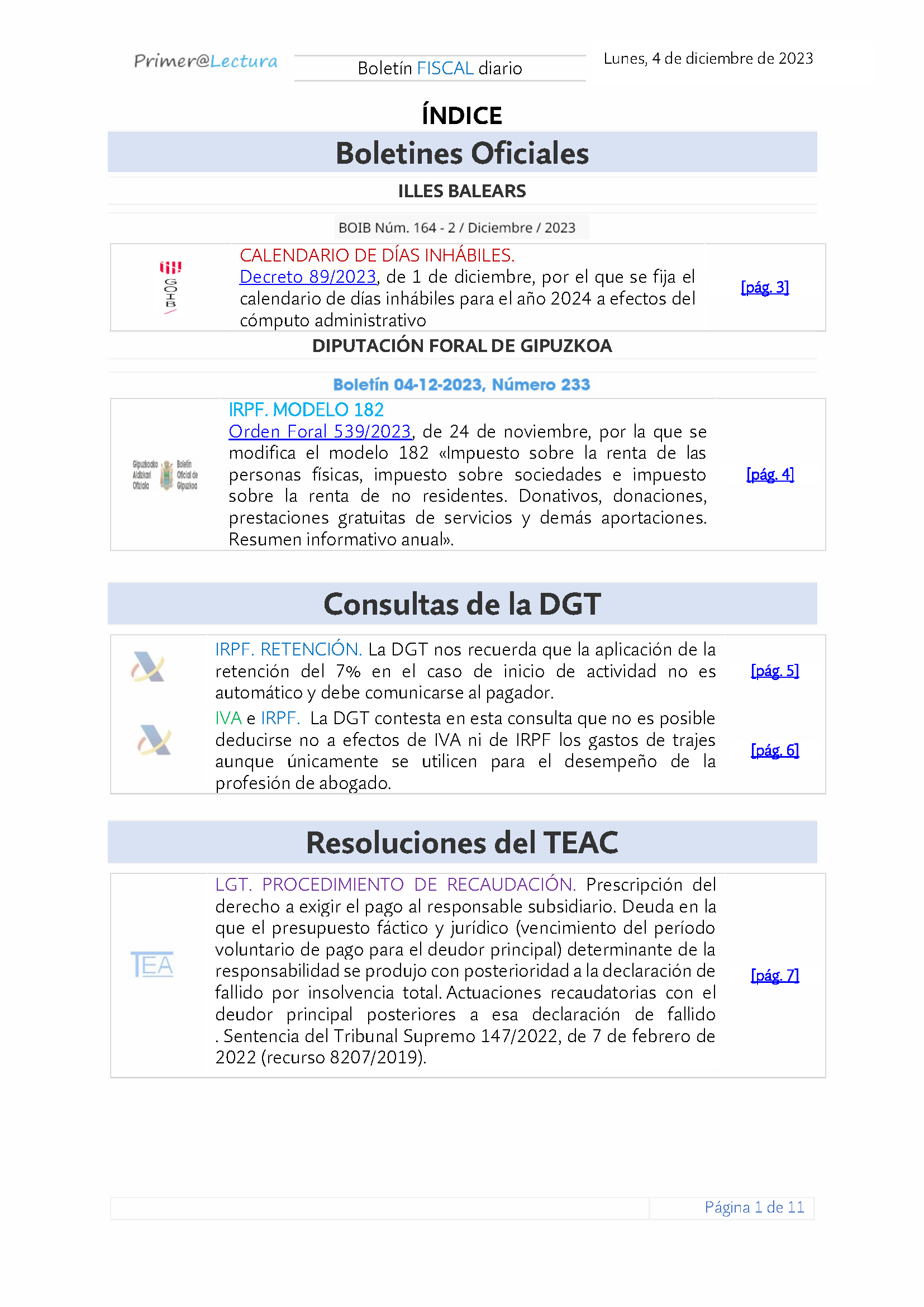 Boletín fiscal 04 12 2023