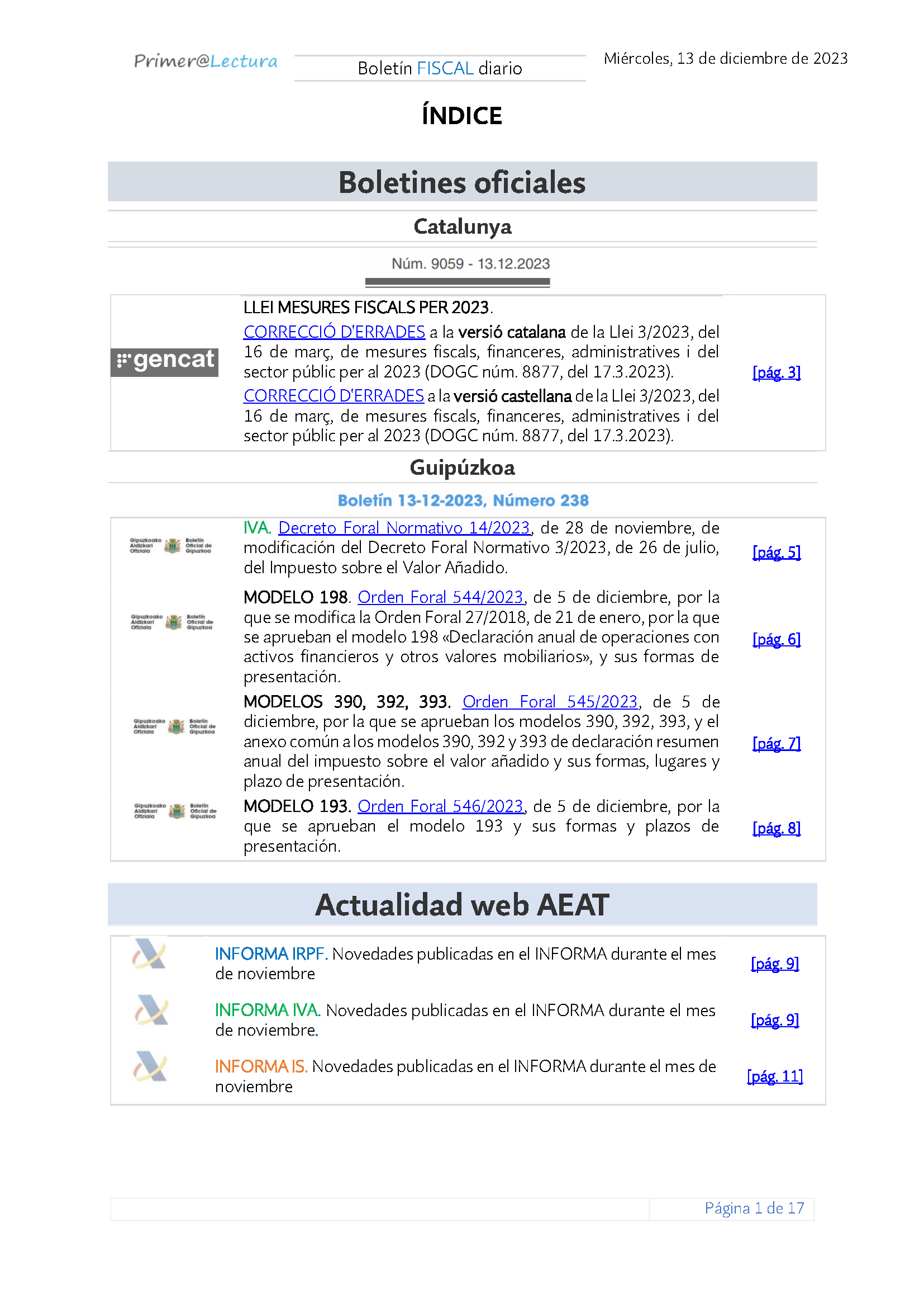 Boletín fiscal 13 12 2023