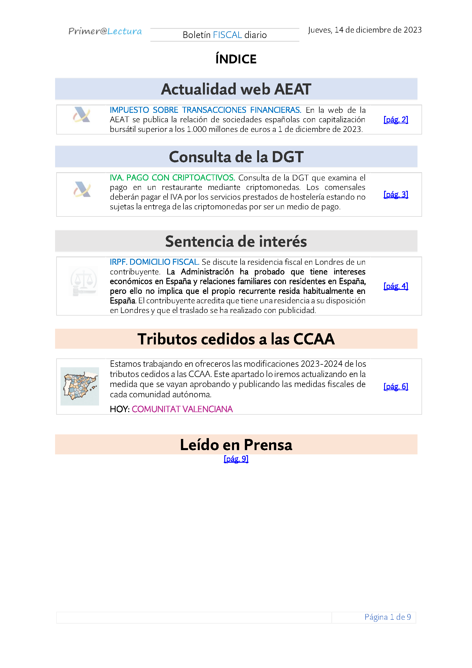 Boletín fiscal 14 12 2023