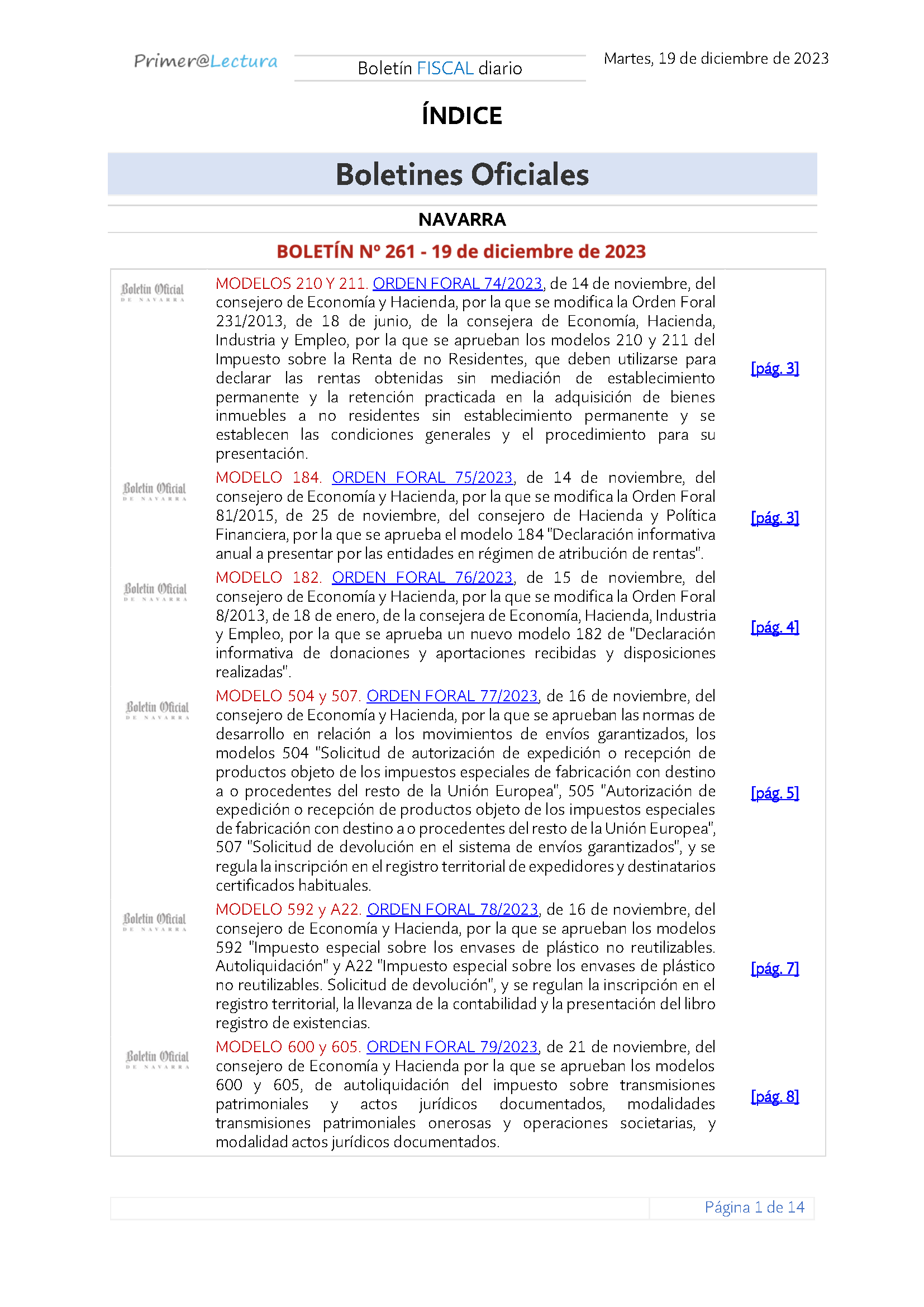 Boletín fiscal 19 12 2023