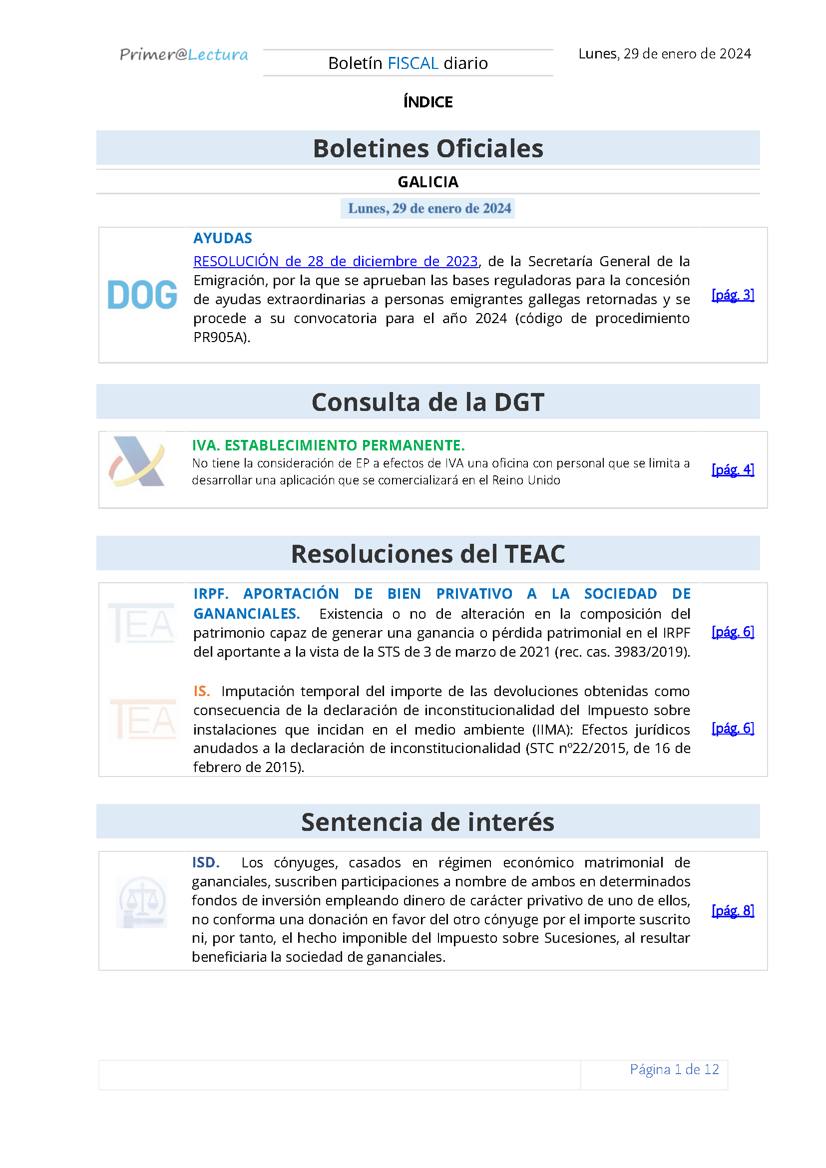 Boletín fiscal 29 01 2024