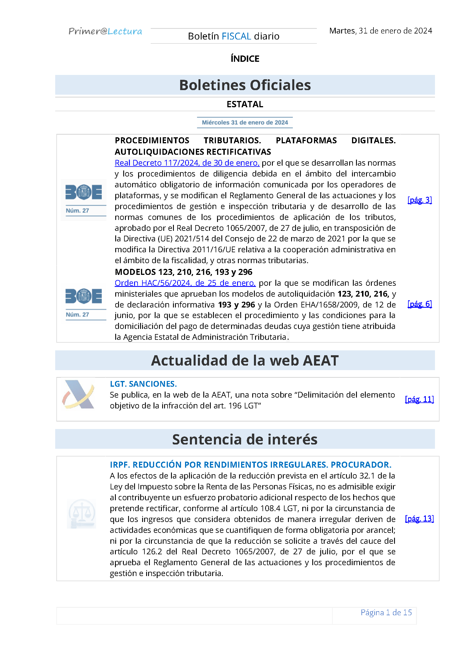 Boletín fiscal 31 01 2024